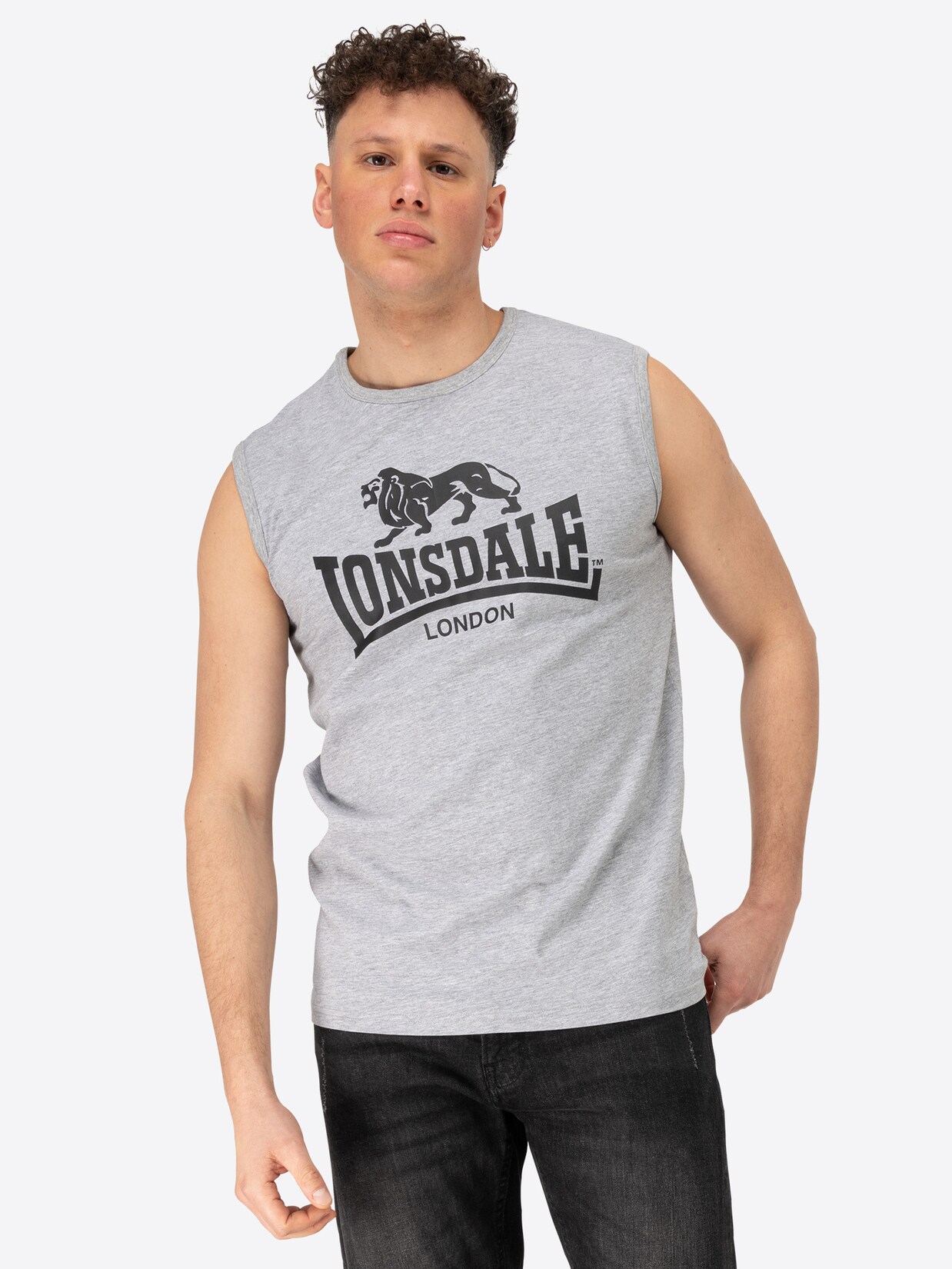 Lonsdale Herren ärmelloses T-Shirt normale Passform CLOPTON | 04255581565127