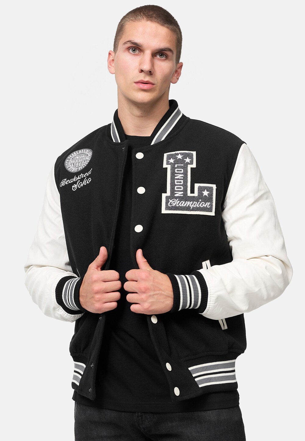 Lonsdale Herren College Jacke WATERSTEIN | 04255581503259