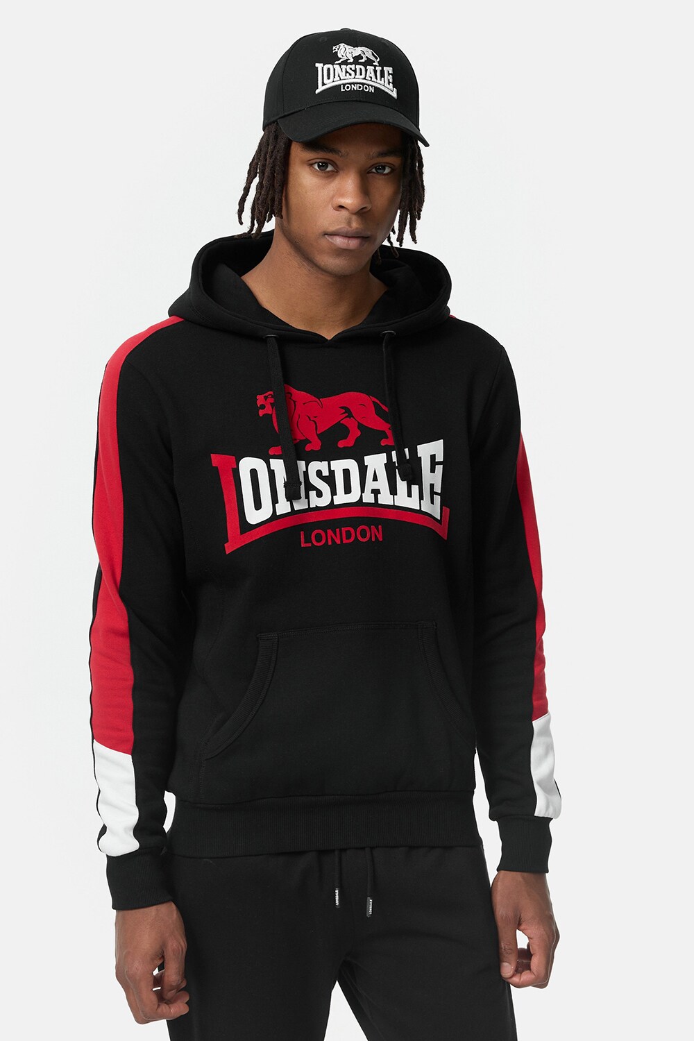Lonsdale Herren Kapuzensweatshirt normale Passform LANGWELL | 04255581507660