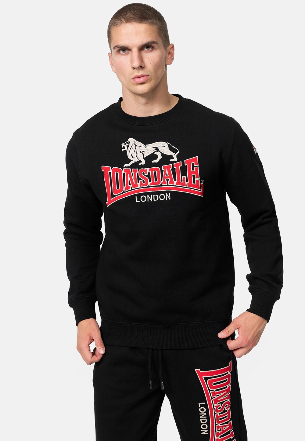 Lonsdale Herren Rundhals Sweatshirt normale Passform LAWINS