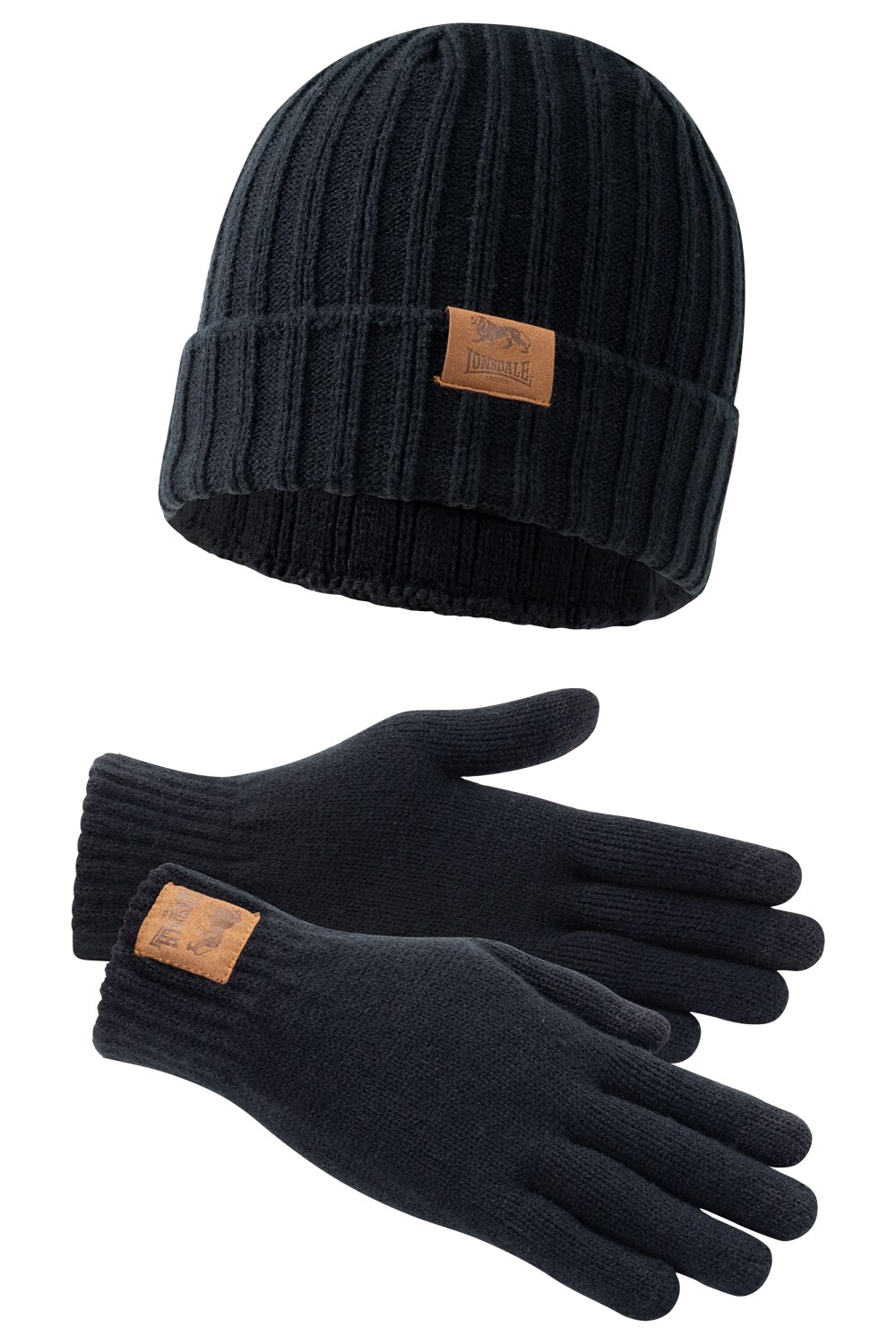 Lonsdale Unisex Mütze und Handschuh Set DEAZLEY