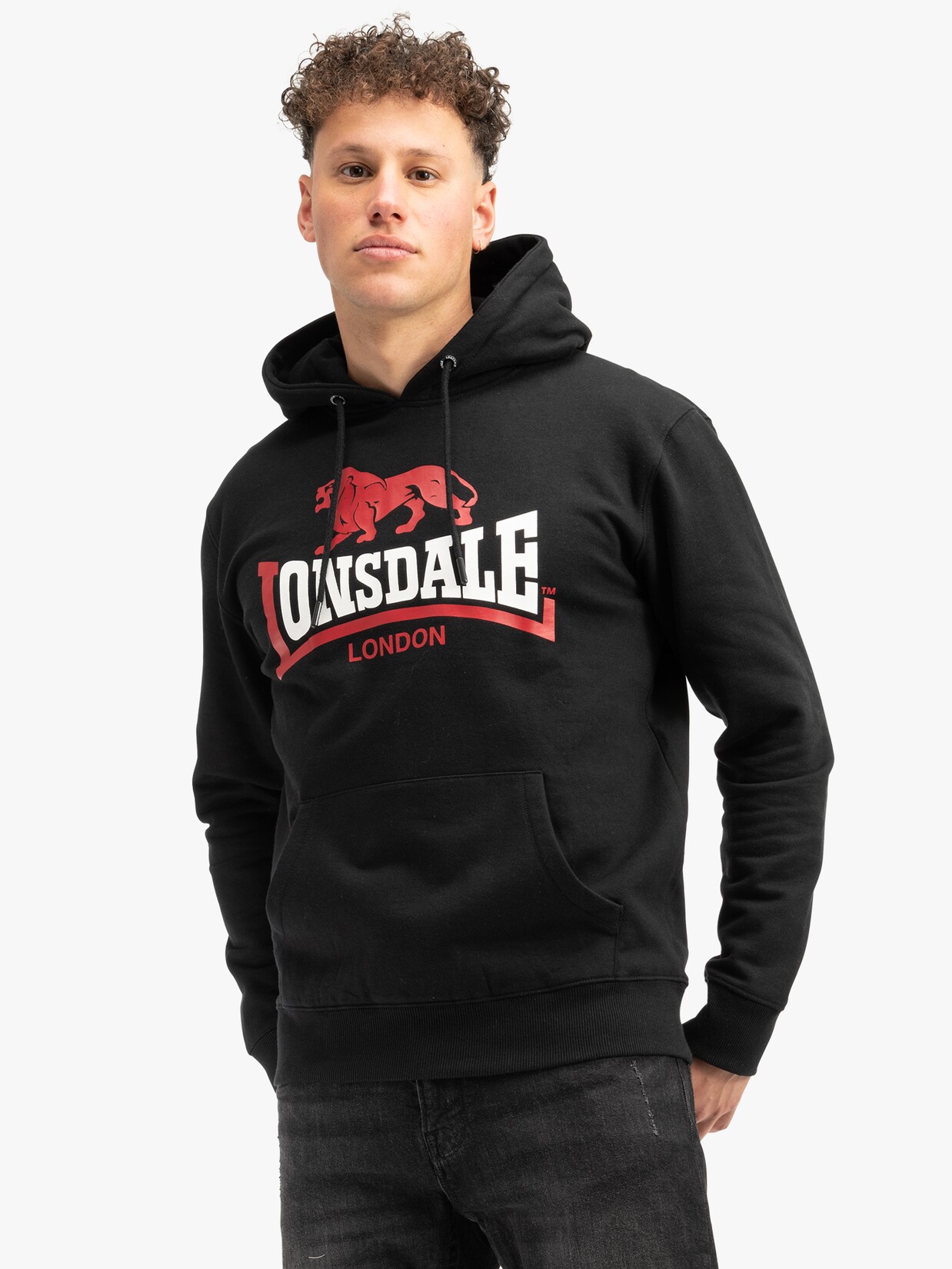 Lonsdale Herren Kapuzensweatshirt normale Passform GULLADUFF | 04255581519397