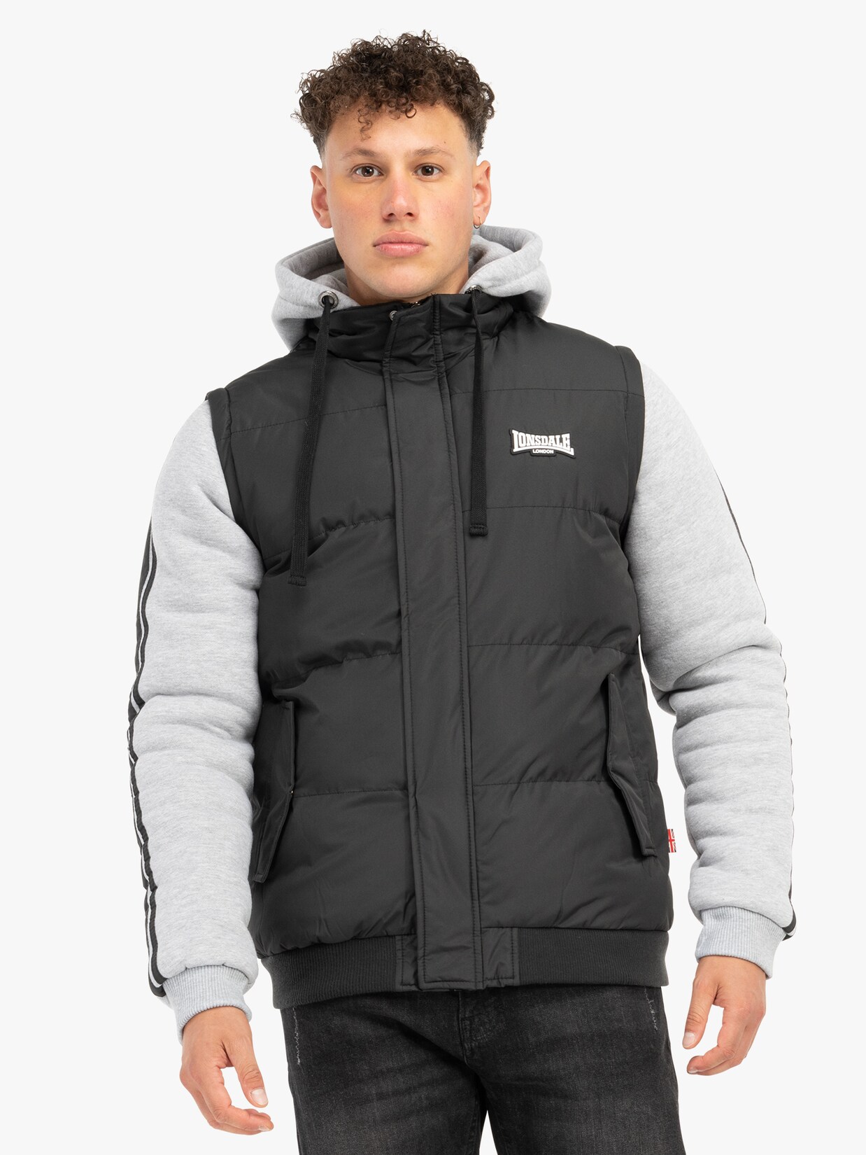 Lonsdale Herren Jacke mit Kapuze normale Passform DOWPOT