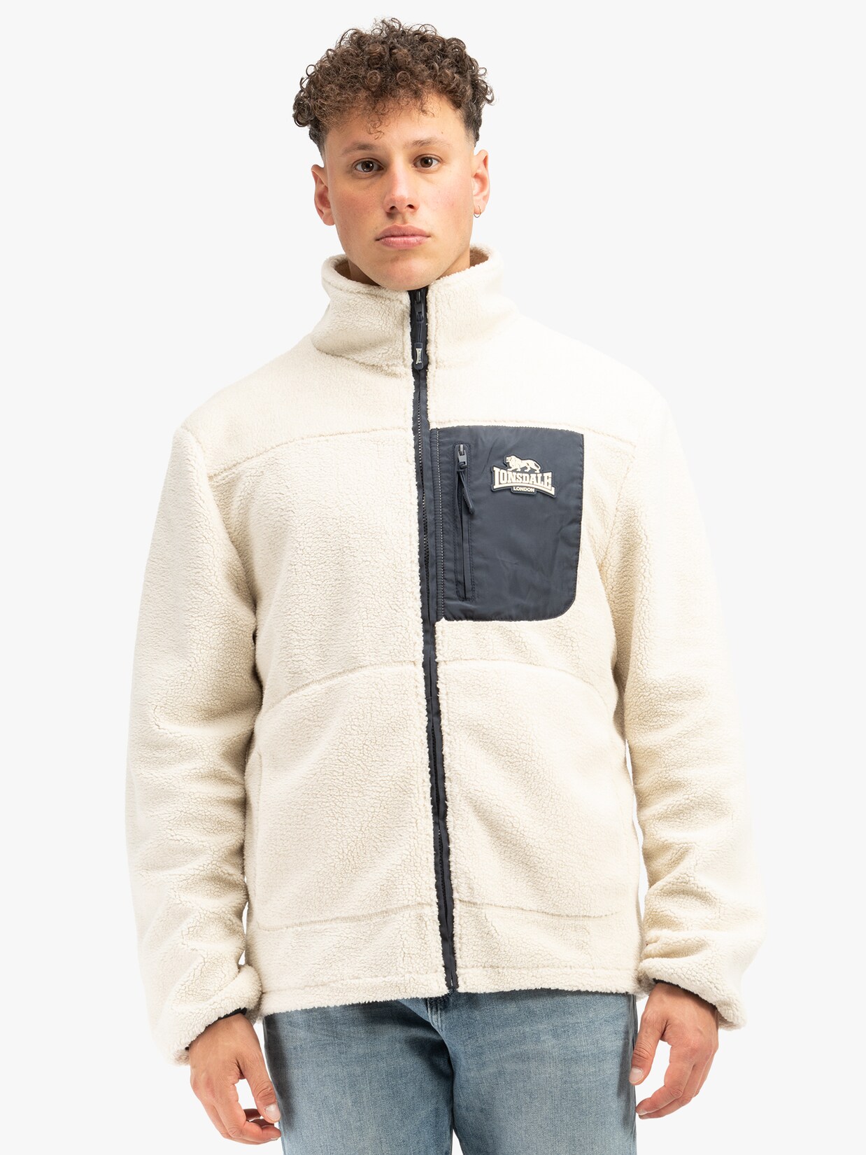Lonsdale Herren Sherpa Jacke normale Passform LARTINGTON