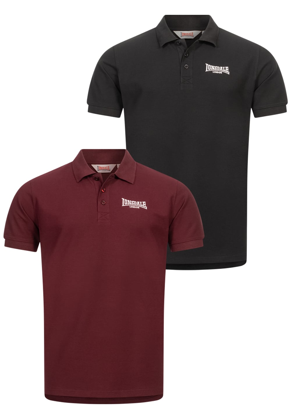Lonsdale Herren Poloshirt normale Passform Doppelpack LINGHOLME - Bild 1