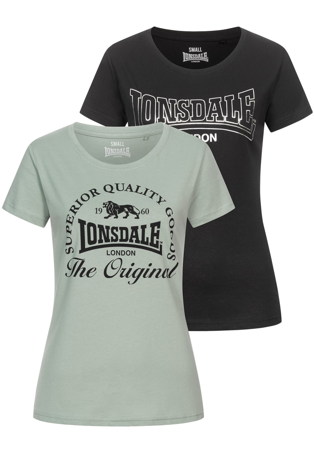 Lonsdale Frauen T-Shirt Doppelpack ROWRAH - Bild 1