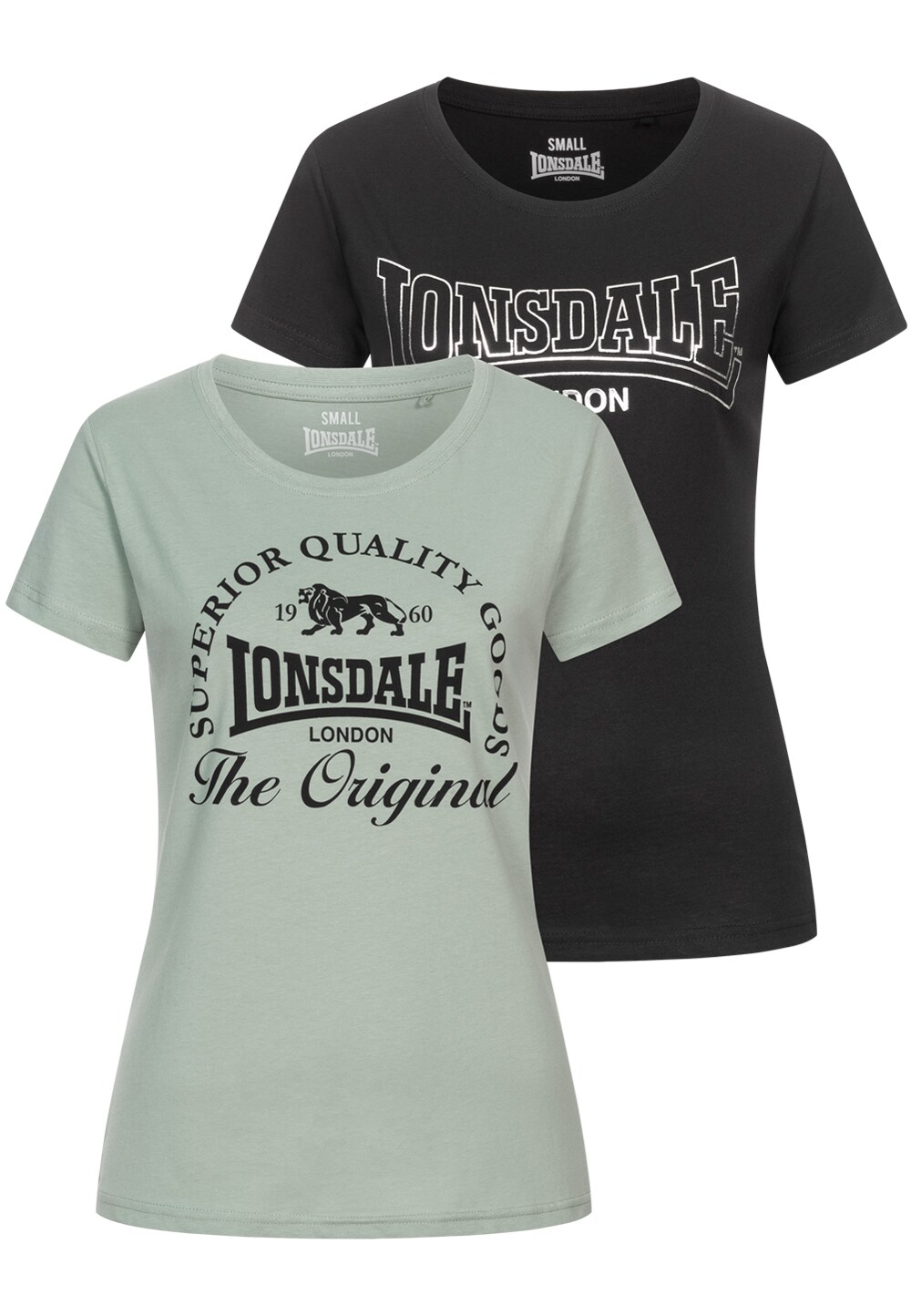 Lonsdale Frauen T-Shirt Doppelpack ROWRAH