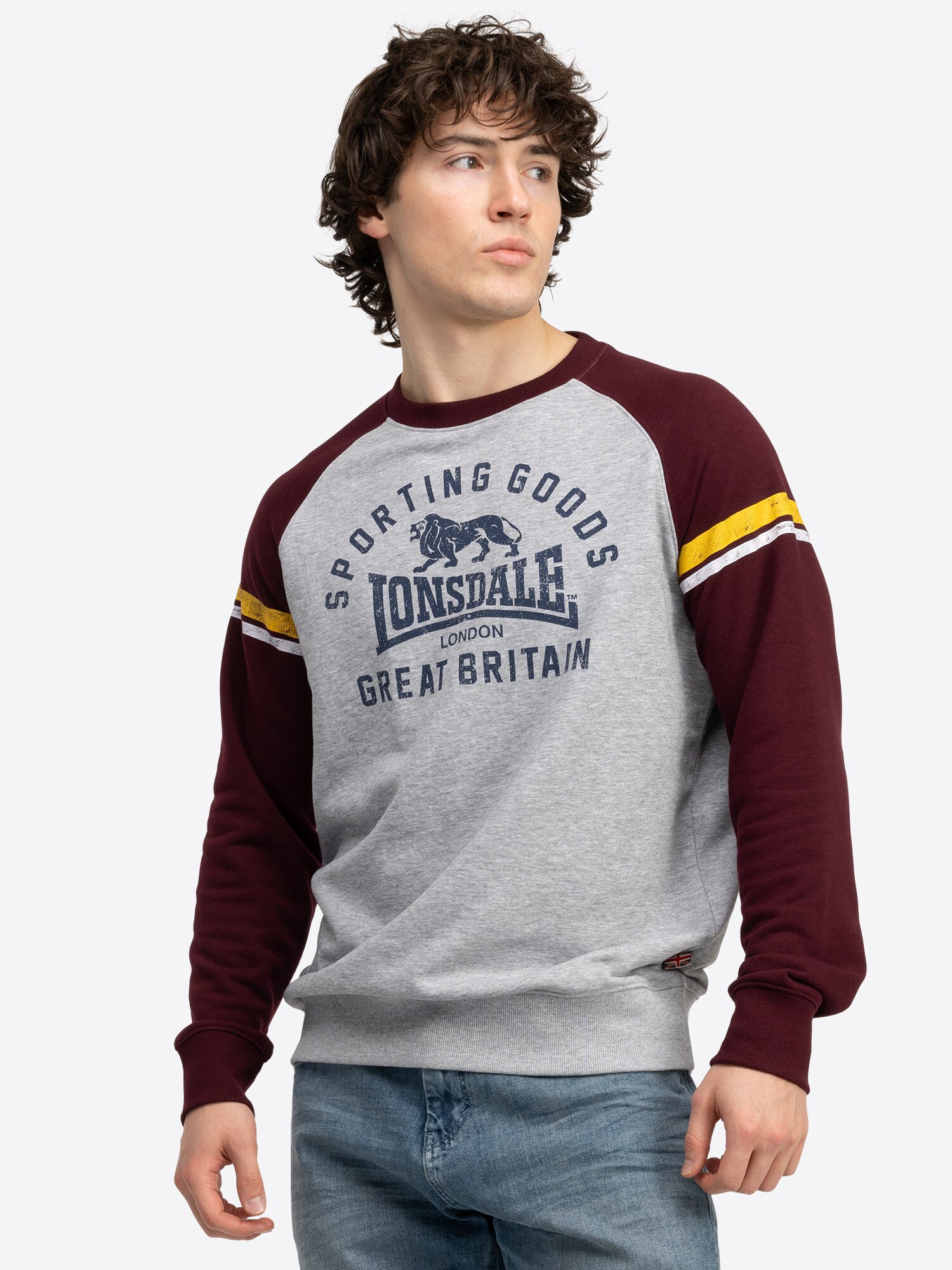 Lonsdale Herren Rundhals Sweatshirt normale Passform BREGIS - Bild 1