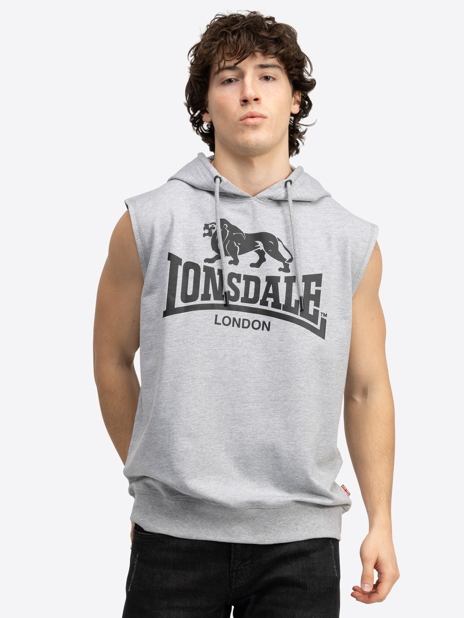 Lonsdale Herren &auml;rmelloses Sweatshirt mit Kapuze normale Passform BIGNOR - Bild 1