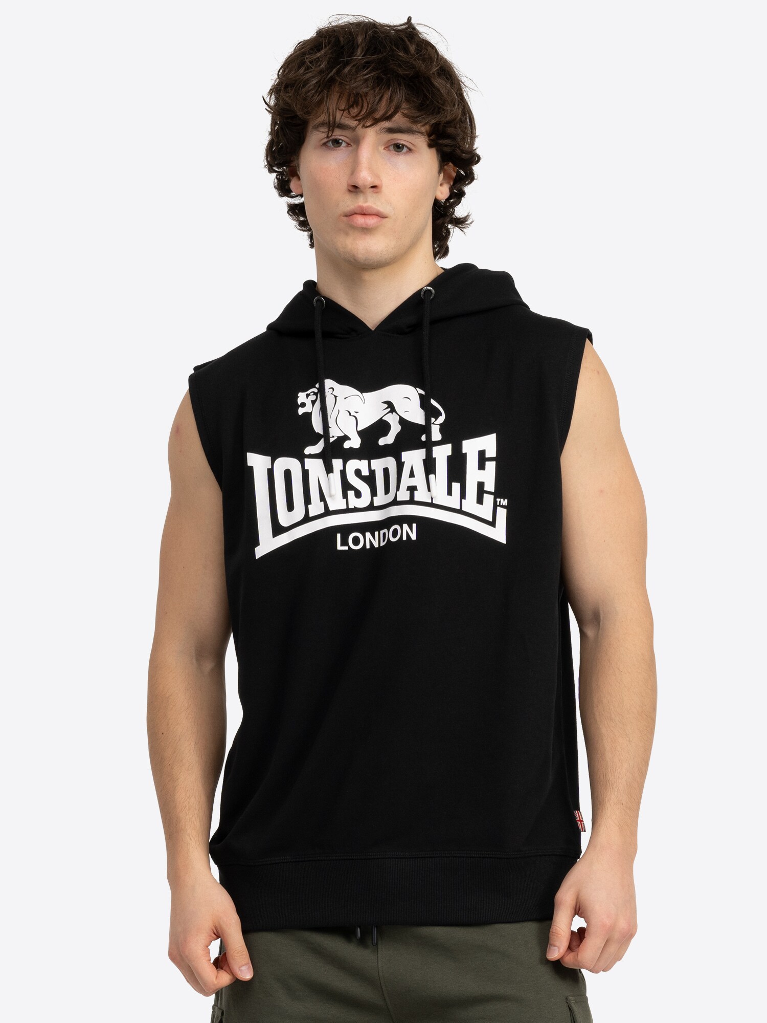 Lonsdale Herren &auml;rmelloses Sweatshirt mit Kapuze normale Passform BIGNOR - Bild 1