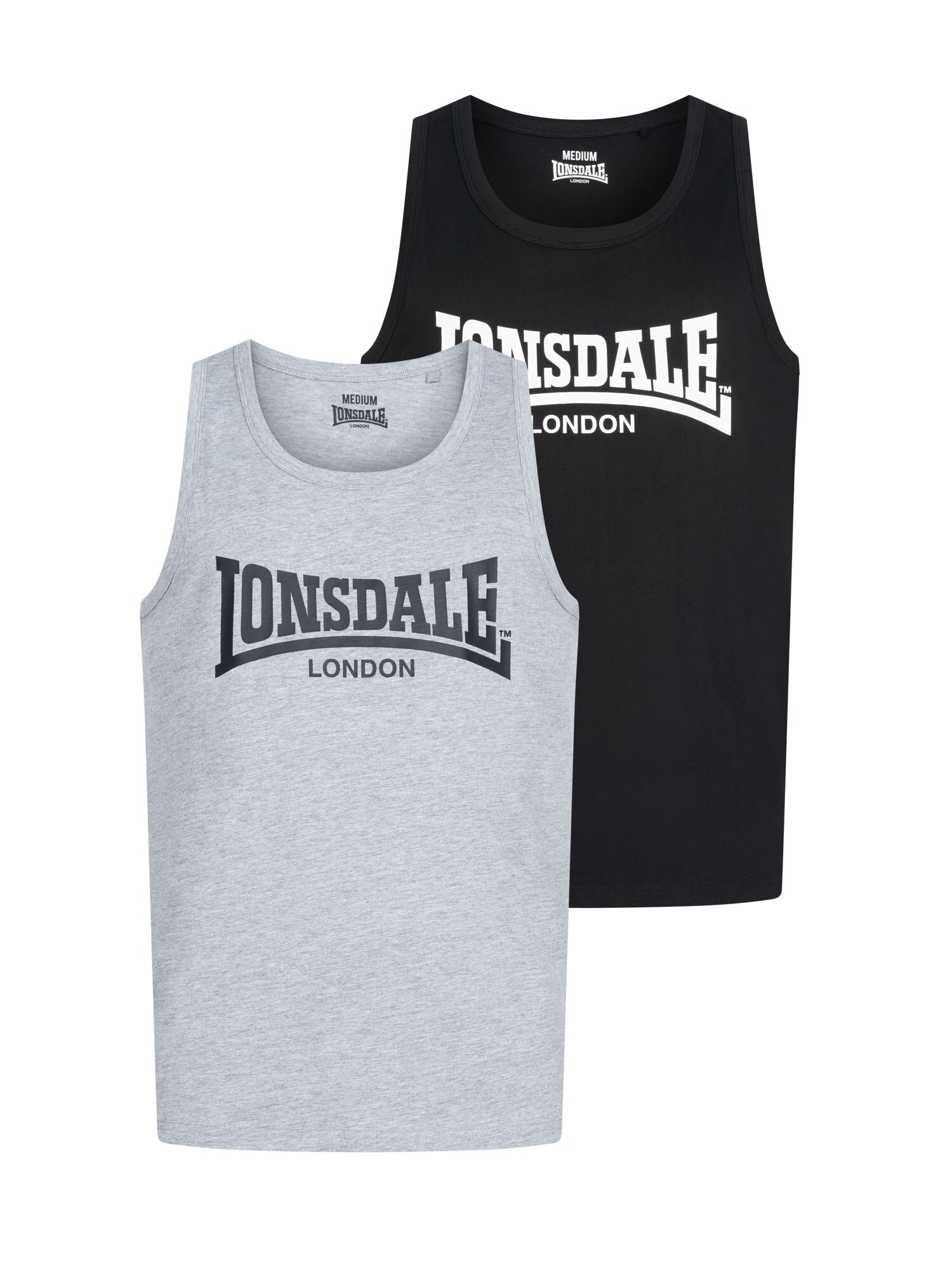 Lonsdale Herren Singlet normale Passform Doppelpack AVERHAM - Bild 1