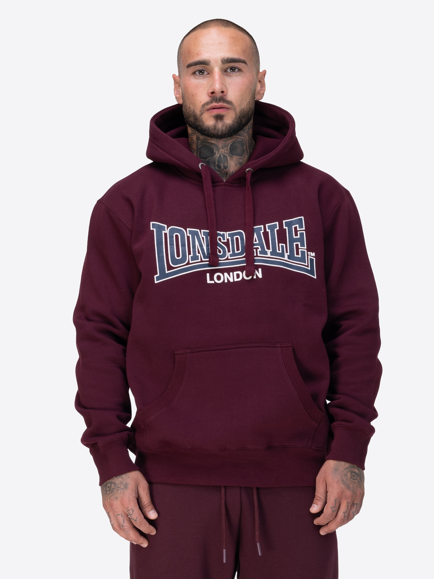 Lonsdale Herren Kapuzensweatshirt normale Passform SELLAN - Bild 1