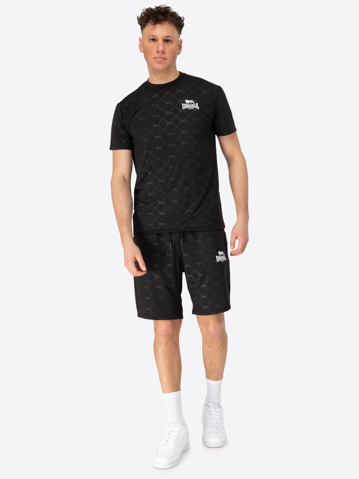 Lonsdale Herren Funktionsshirt & Shorts Set normale Passform PRESTWOOD