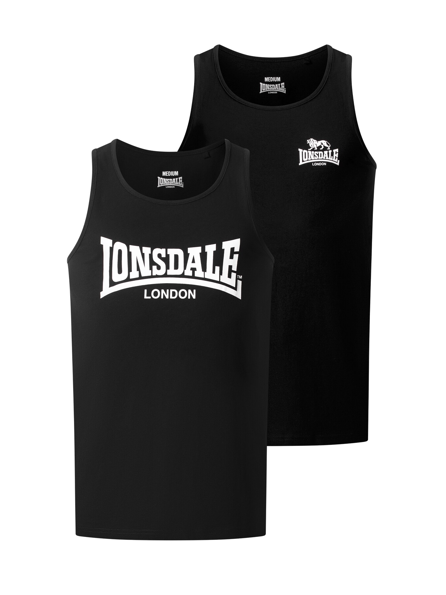 Lonsdale Herren Singlet normale Passform Doppelpack TUGHALL - Bild 1