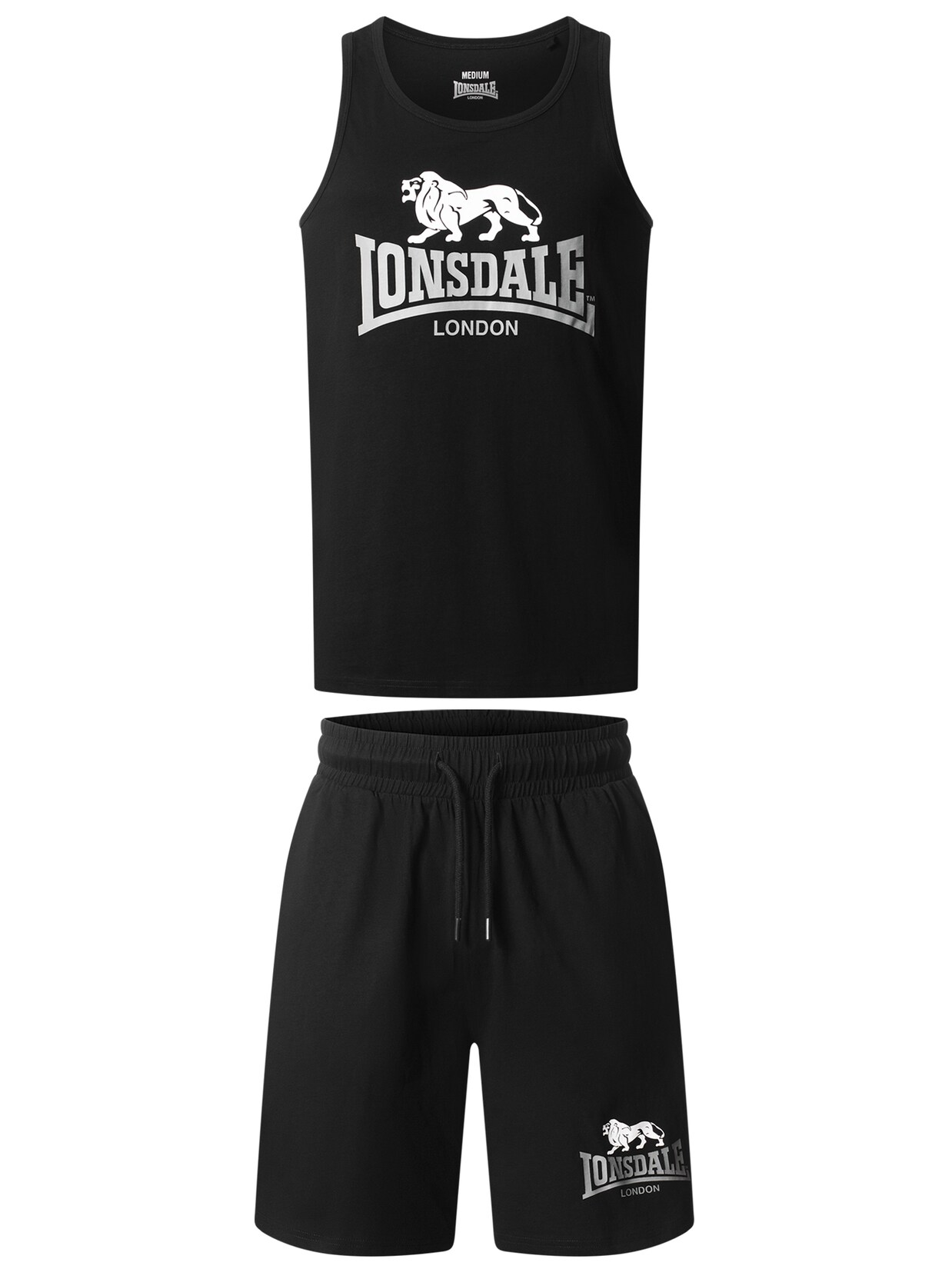 Lonsdale Herren Singlet & Shorts Set normale Passform POLMOOD