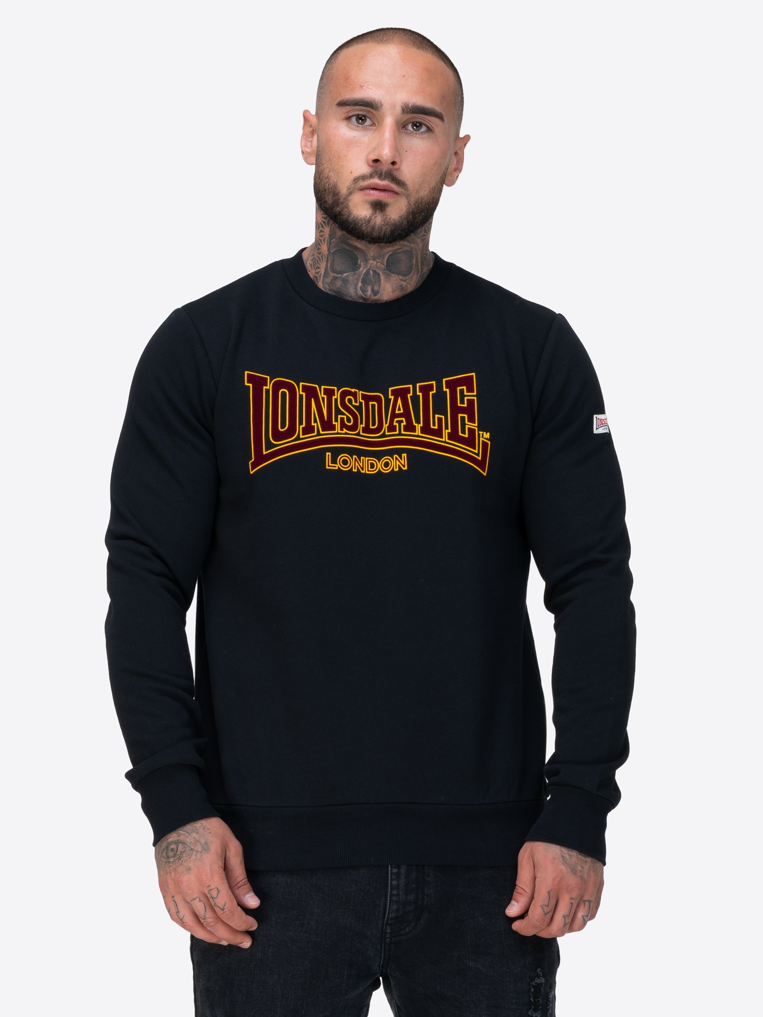 Lonsdale Herren Rundhals Sweatshirt schmale Passform CREWNECK CLASSIC LL001 - Bild 1