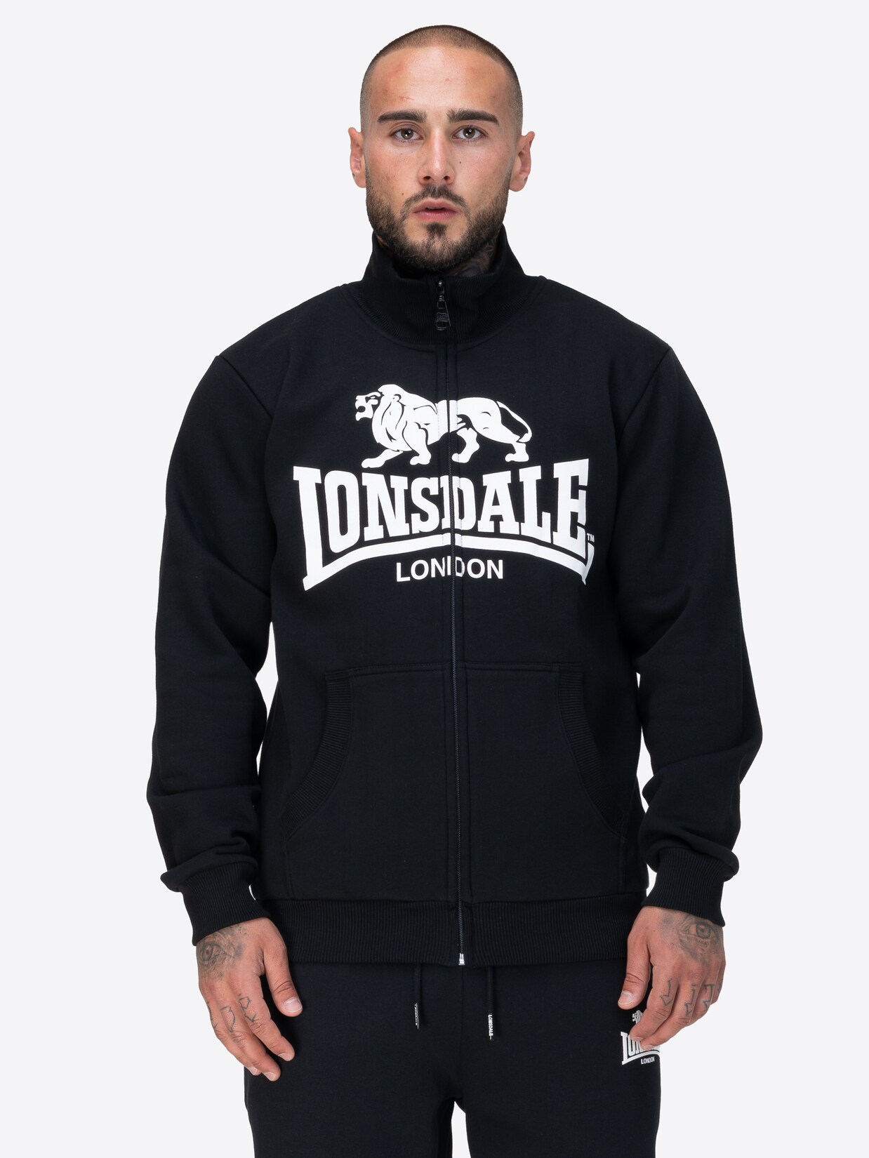 Lonsdale Herren Sweatjacke mit Reißverschluss normale Passform BLENCARN