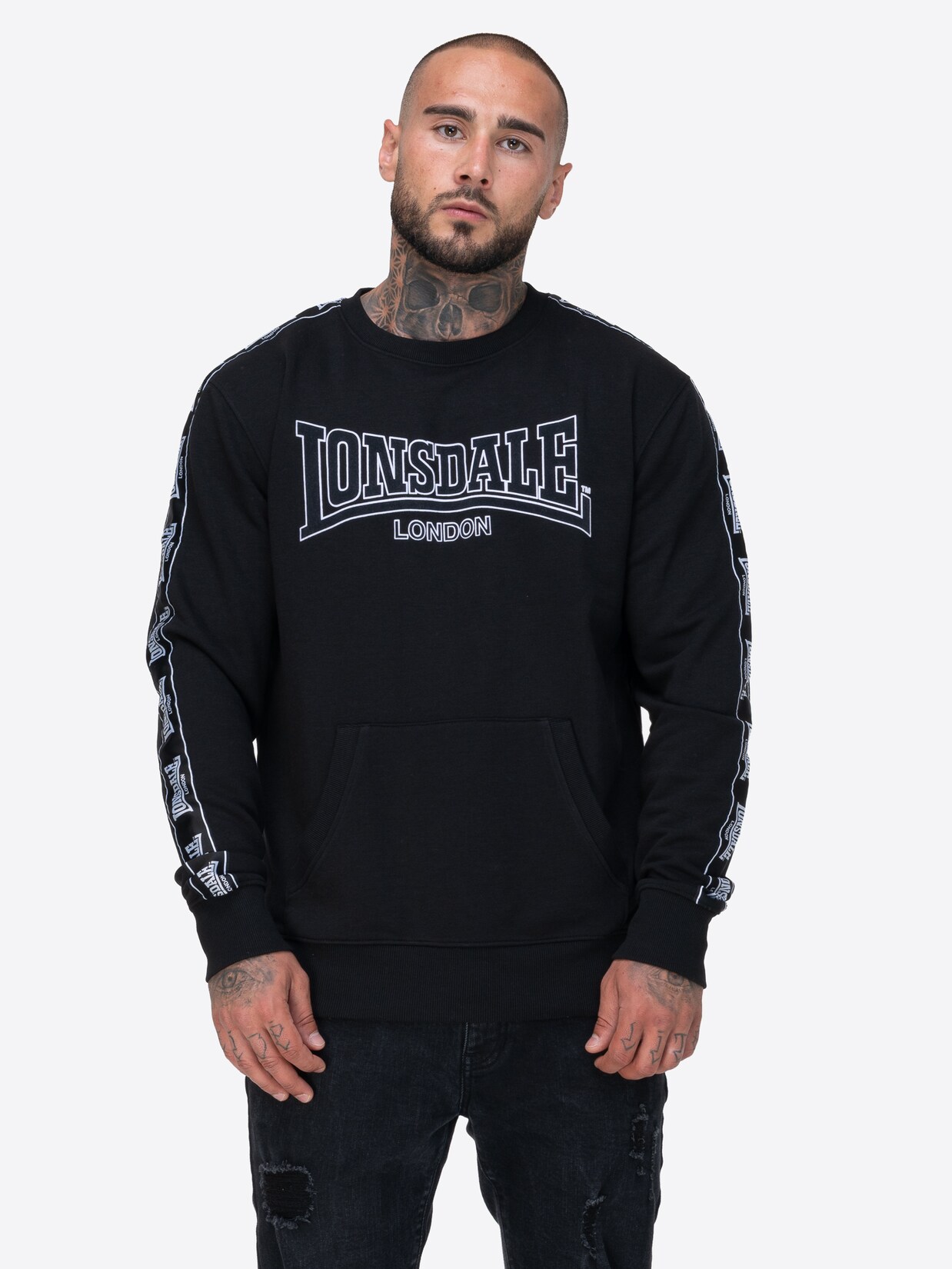 Lonsdale Herren Rundhals Sweatshirt normale Passform KIRKLINTON