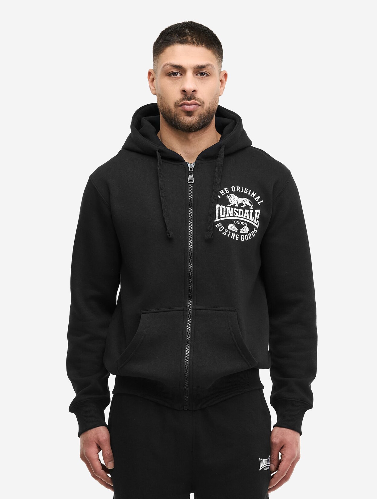Lonsdale Herren Kapuzensweatjacke mit Reißverschluss normale Passform SEGHILL