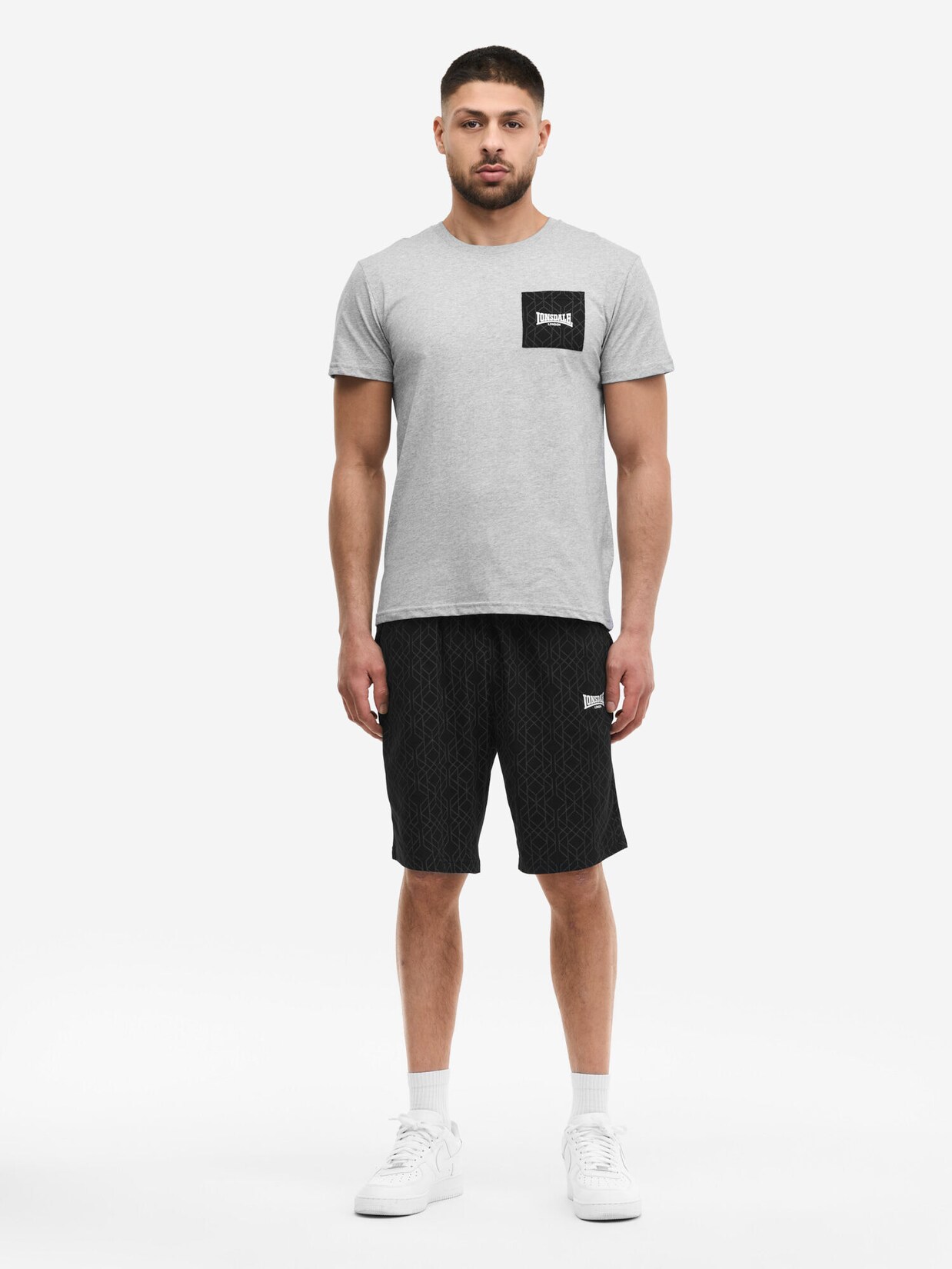 Lonsdale Herren T-Shirt & Shorts Set normale Passform BUSTON