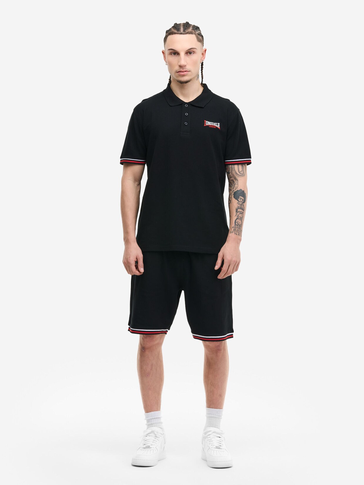 Lonsdale Herren Poloshirt & Shorts Set normale Passform CHILLINGHAM