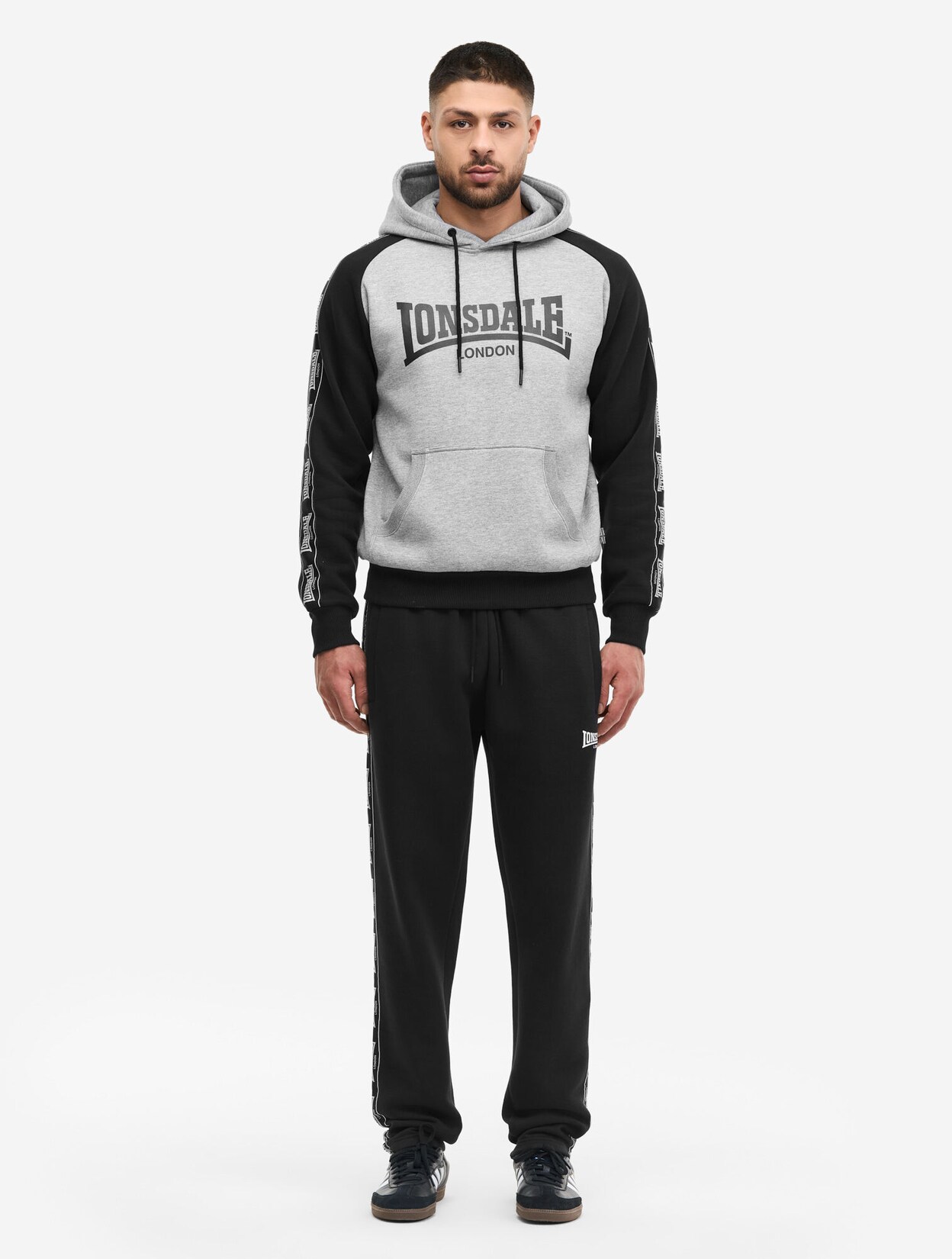 Lonsdale Herren Trainingsanzug mit Kapuze normale Passform HOLBURN
