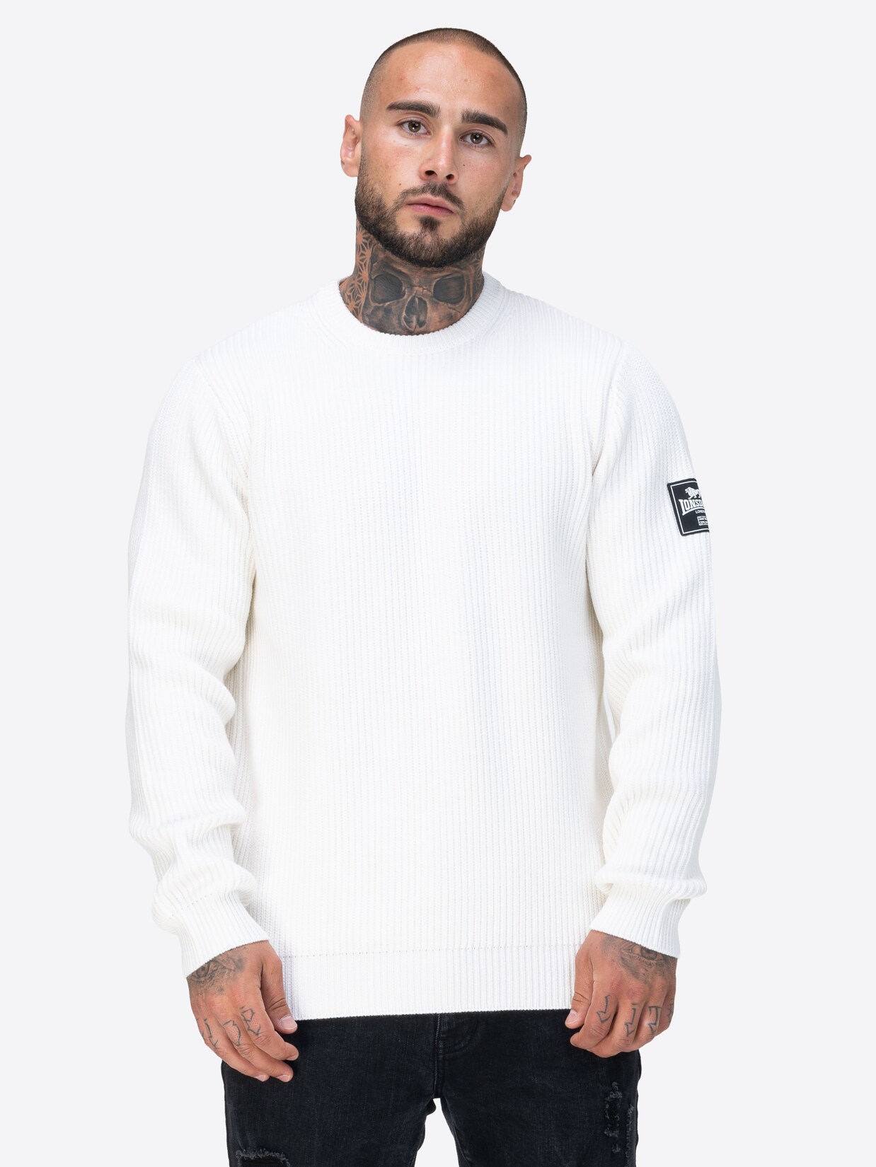 Lonsdale Herren gestrickter Pullover normale Passform MOYCULLEN | 04255581589307