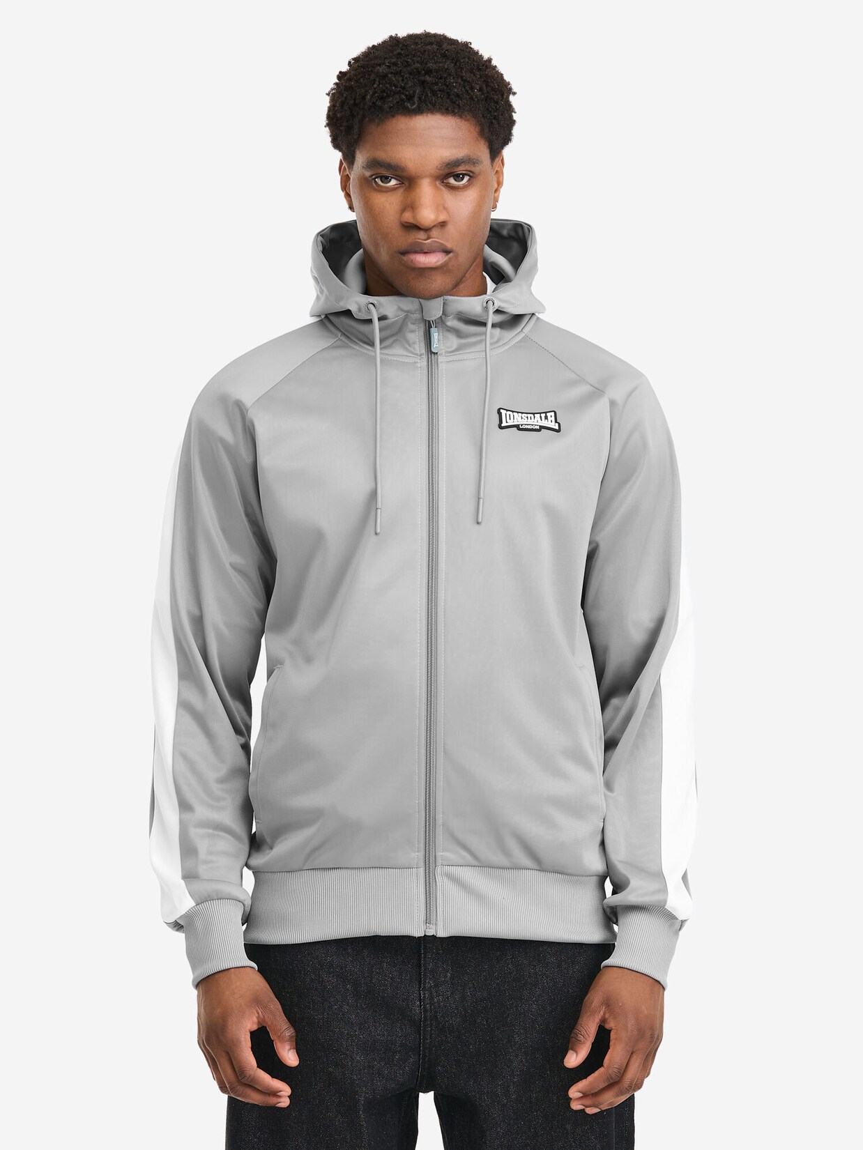 Lonsdale Herren Trainingsjacke mit Kapuze normale Passform CRAYFORD