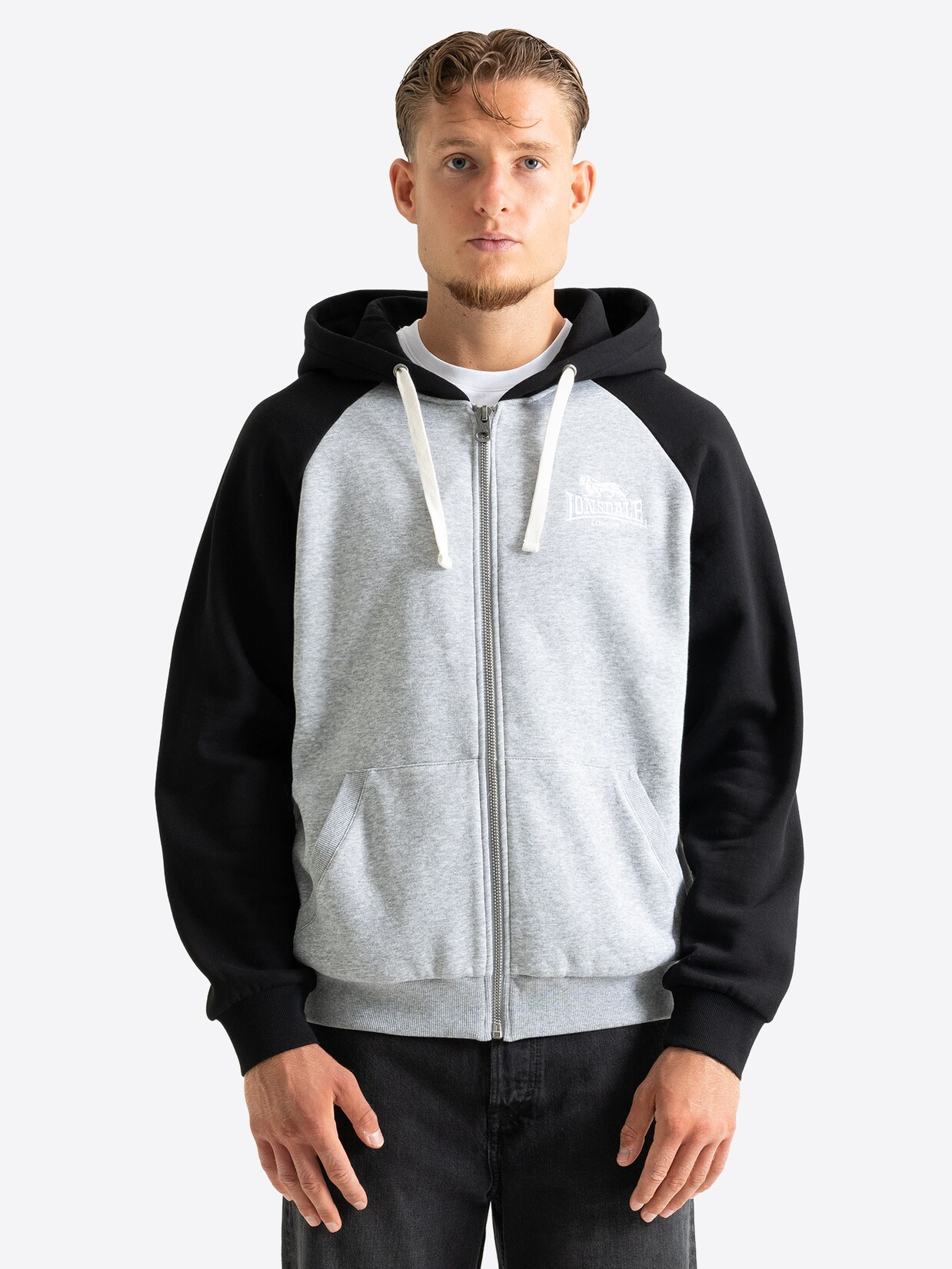 Lonsdale Herren Kapuzensweatjacke mit Reißverschluss normale Passform COULSDON
