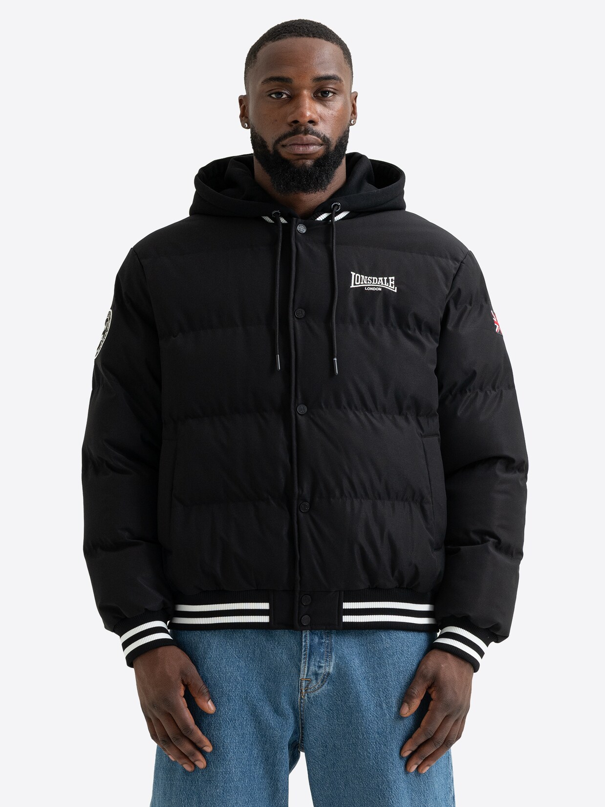 Lonsdale Herren Jacke mit Kapuze normale Passform AFON ERCH