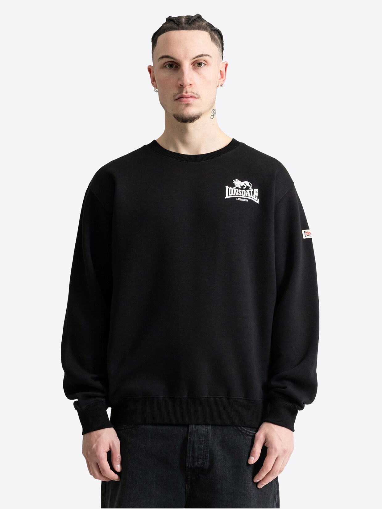 Lonsdale Herren Rundhals Sweatshirt normale Passform HAIGHTON
