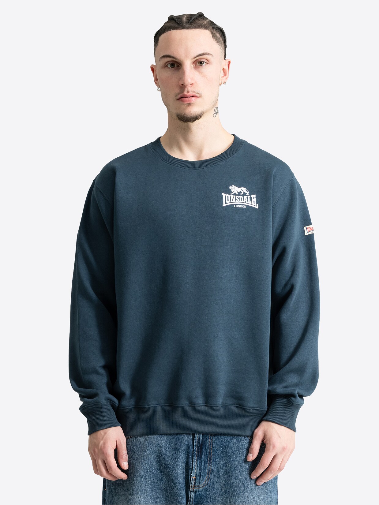 Lonsdale Herren Rundhals Sweatshirt normale Passform HAIGHTON