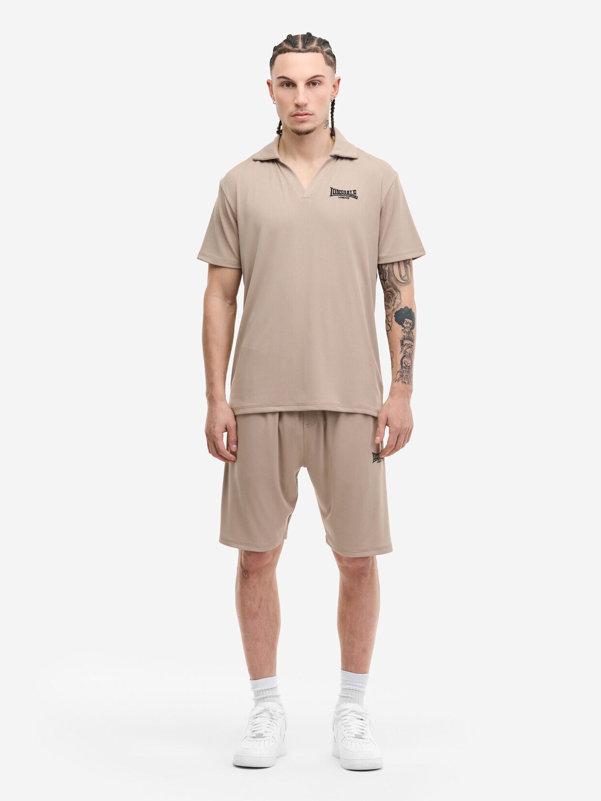Lonsdale Herren Poloshirt & Shorts Set normale Passform MOTSPUR