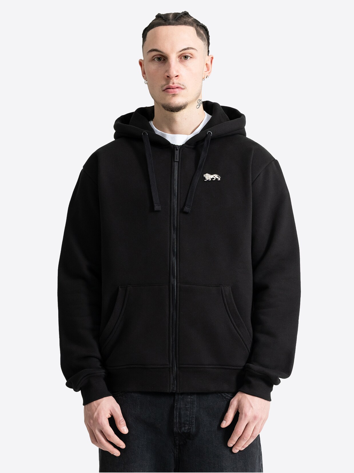 Lonsdale Herren Kapuzensweatjacke mit Reißverschluss normale Passform GLAPTHORN