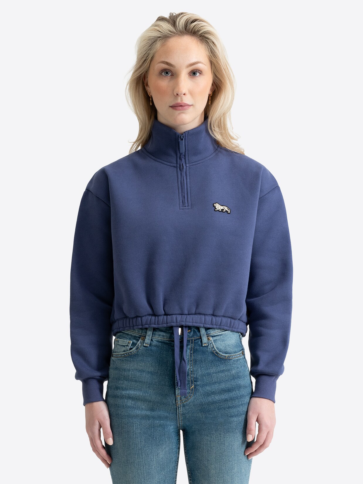 Lonsdale Frauen Sweatshirt mit Viertelreißverschluss Cropped WETWANG