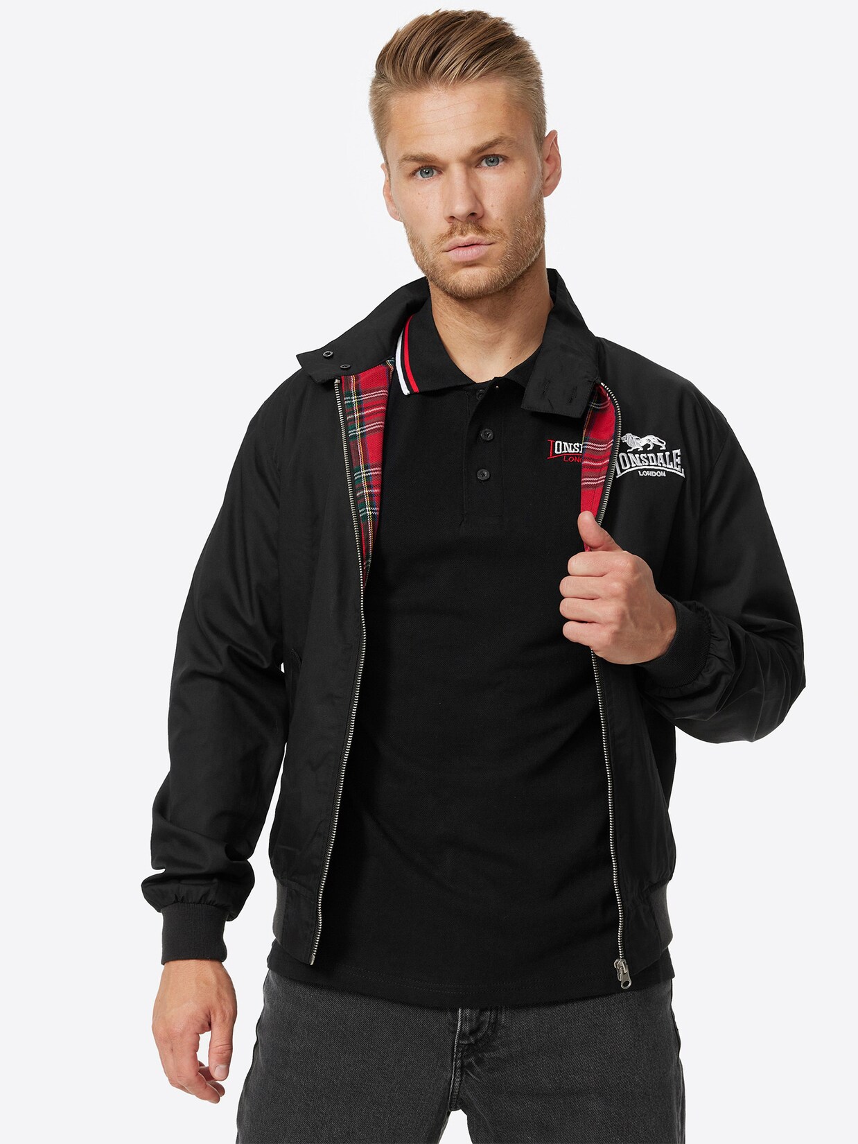 Lonsdale Herren Jacke schmale Passform ACTON | 04250206768594