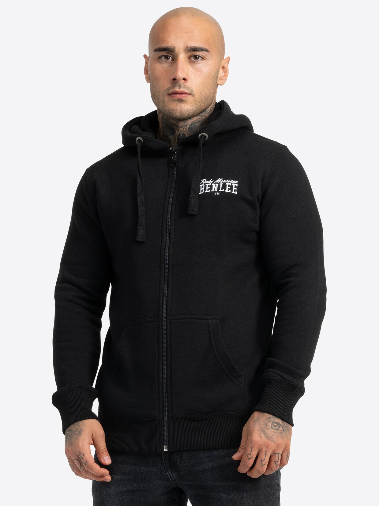 BENLEE Herren Kapuzensweatjacke mit Reißverschluss schmale Passform CHEST LOGO