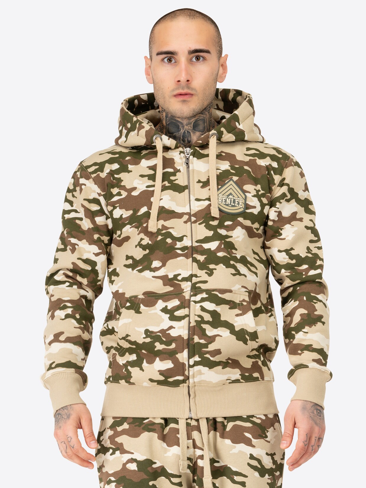 BENLEE Herren Kapuzensweatjacke mit Reißverschluss normale Passform FRASEN