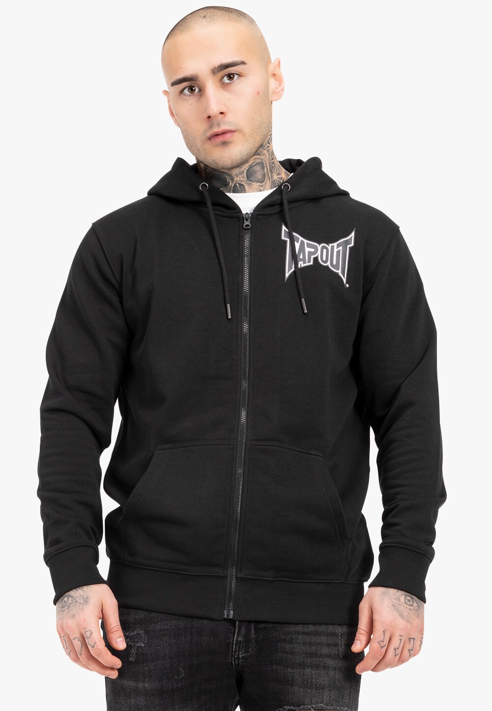 Tapout Herren Kapuzenjacke mit Reißverschluss normale Passform OCTAGON FULL ZIP HOODIE