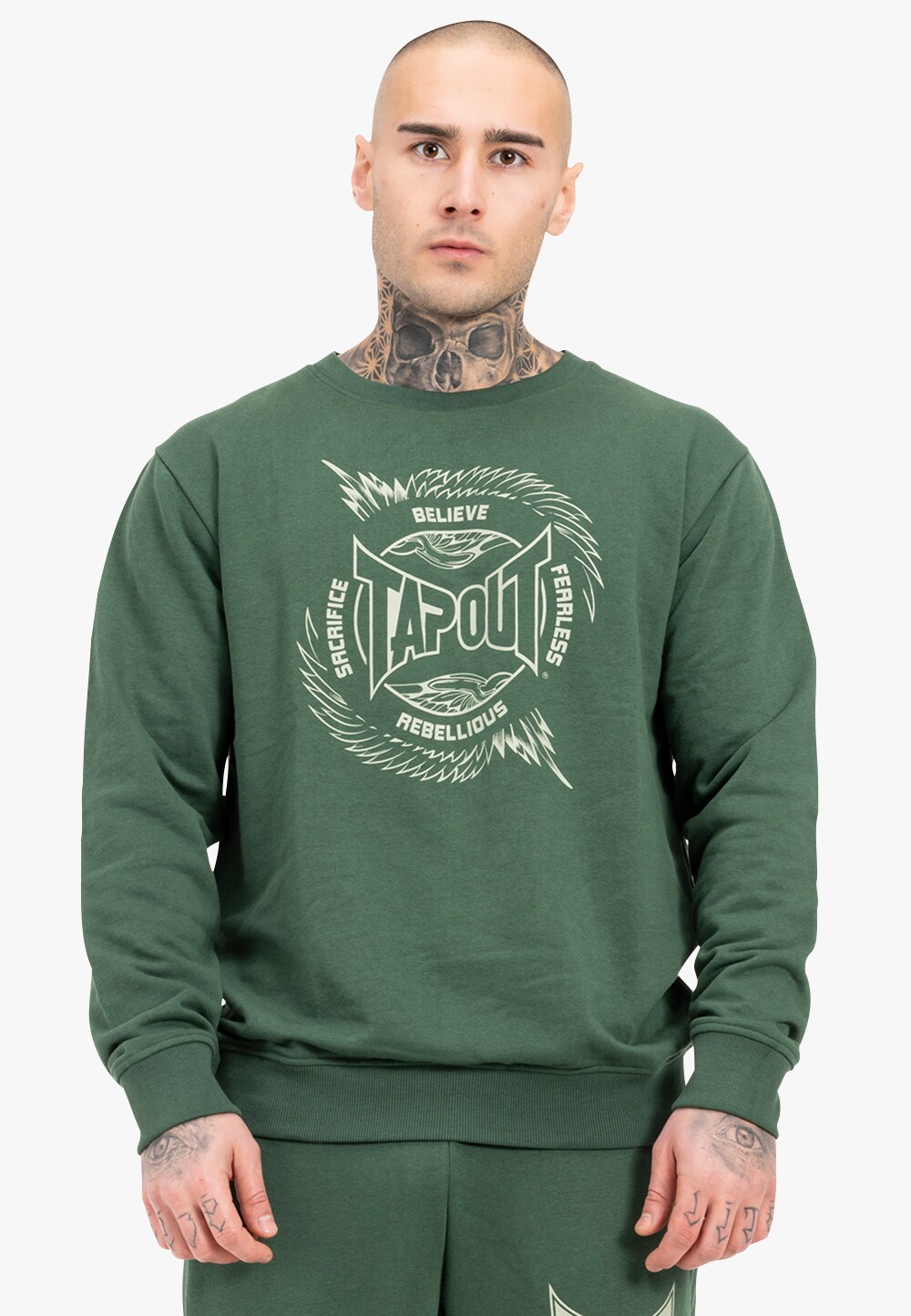 Tapout Herren Rundhals Sweatshirt normale Passform SPIRIT SWEAT | 04255581529594