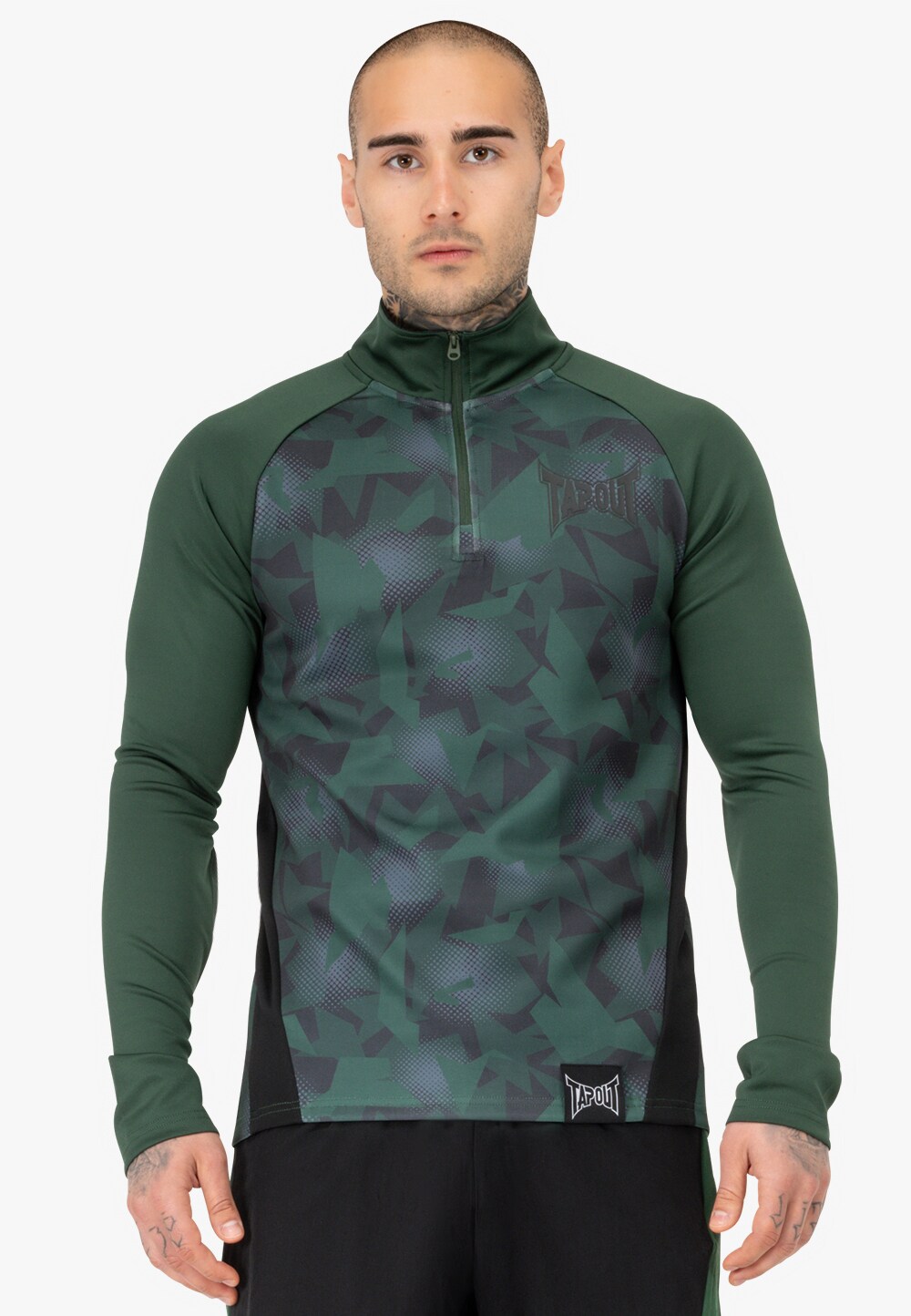 Tapout Herren langärmeliges Funktionsshirt normale Passform TRAINING MIDLAYER