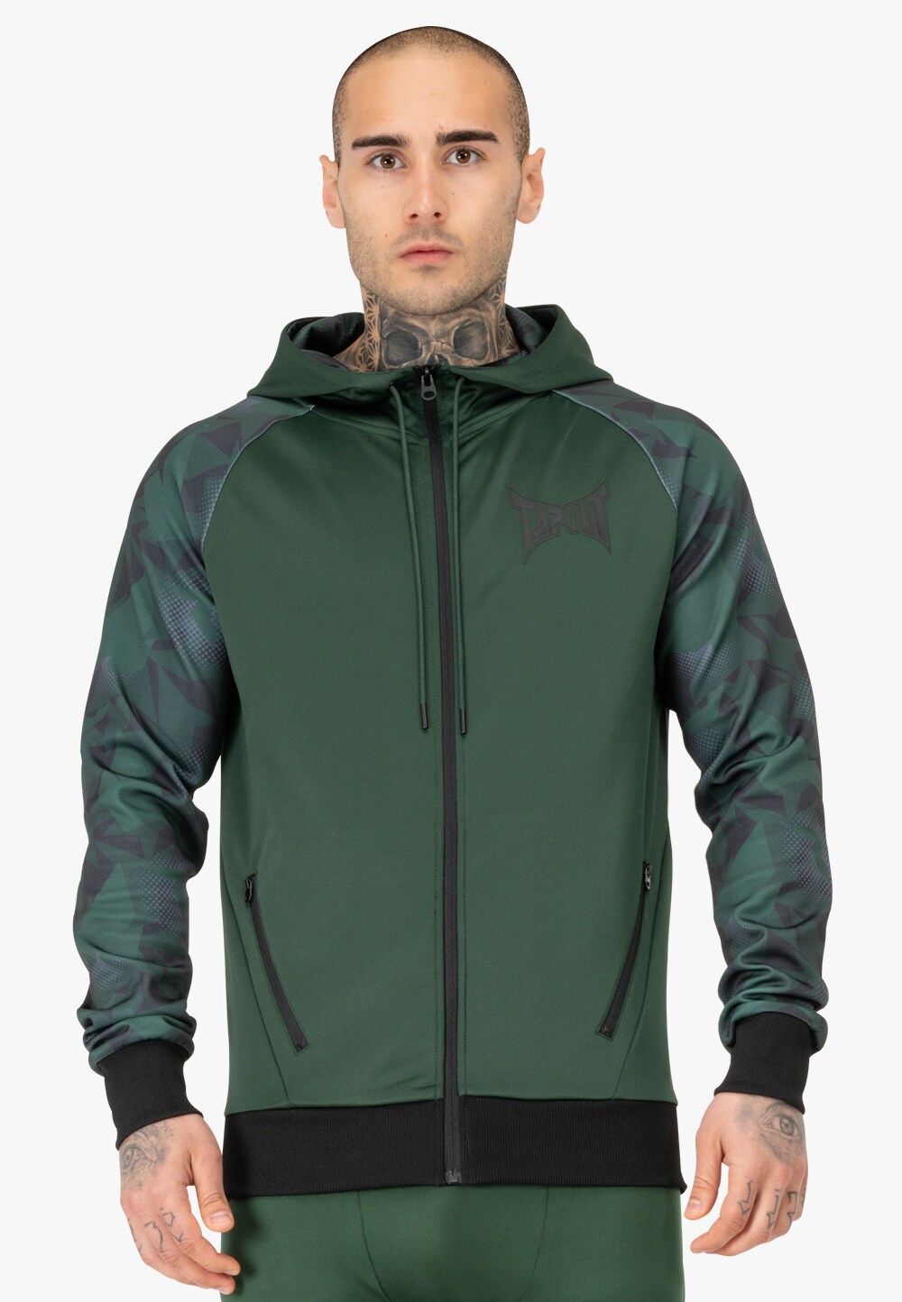 Tapout Herren Funktionsoberteil mit Kapuze normale Passform TRAINING HOODIE