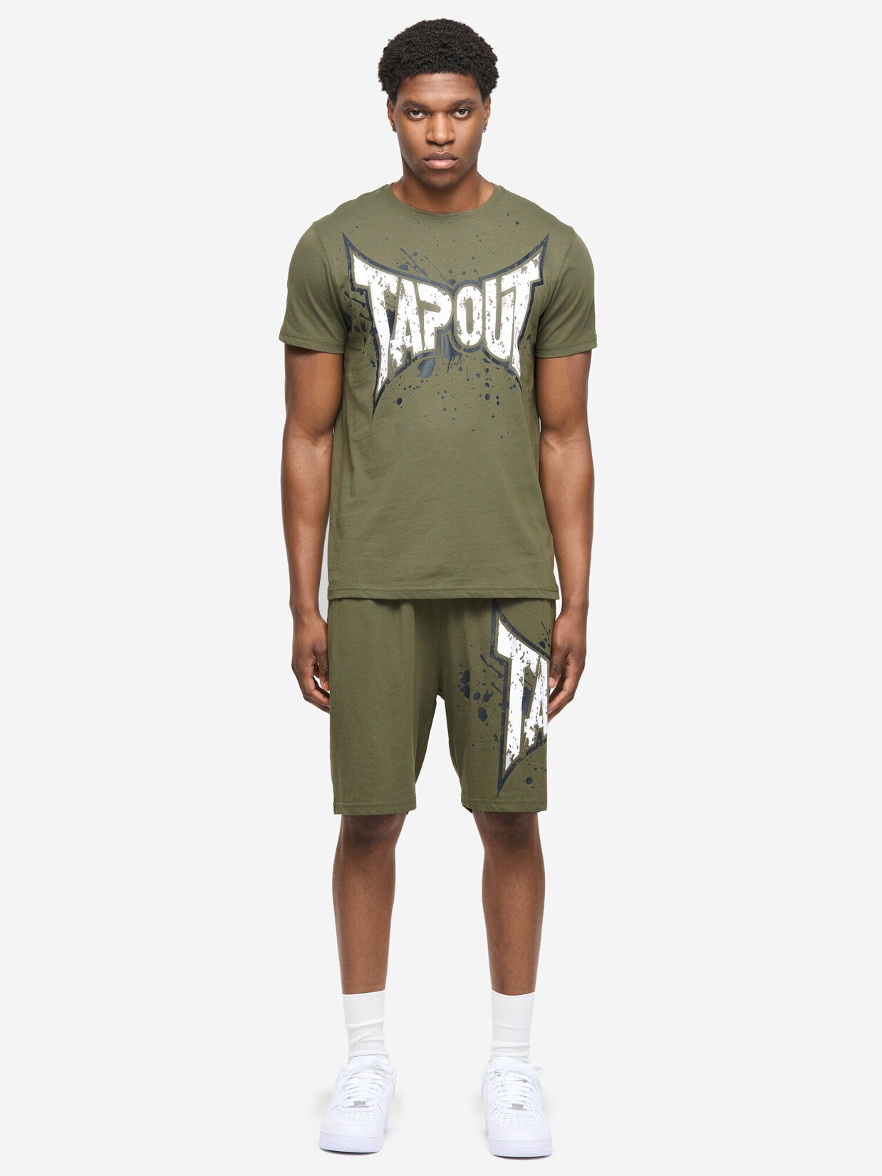 Tapout Herren T-Shirt & Shorts Set normale Passform DUNLAB
