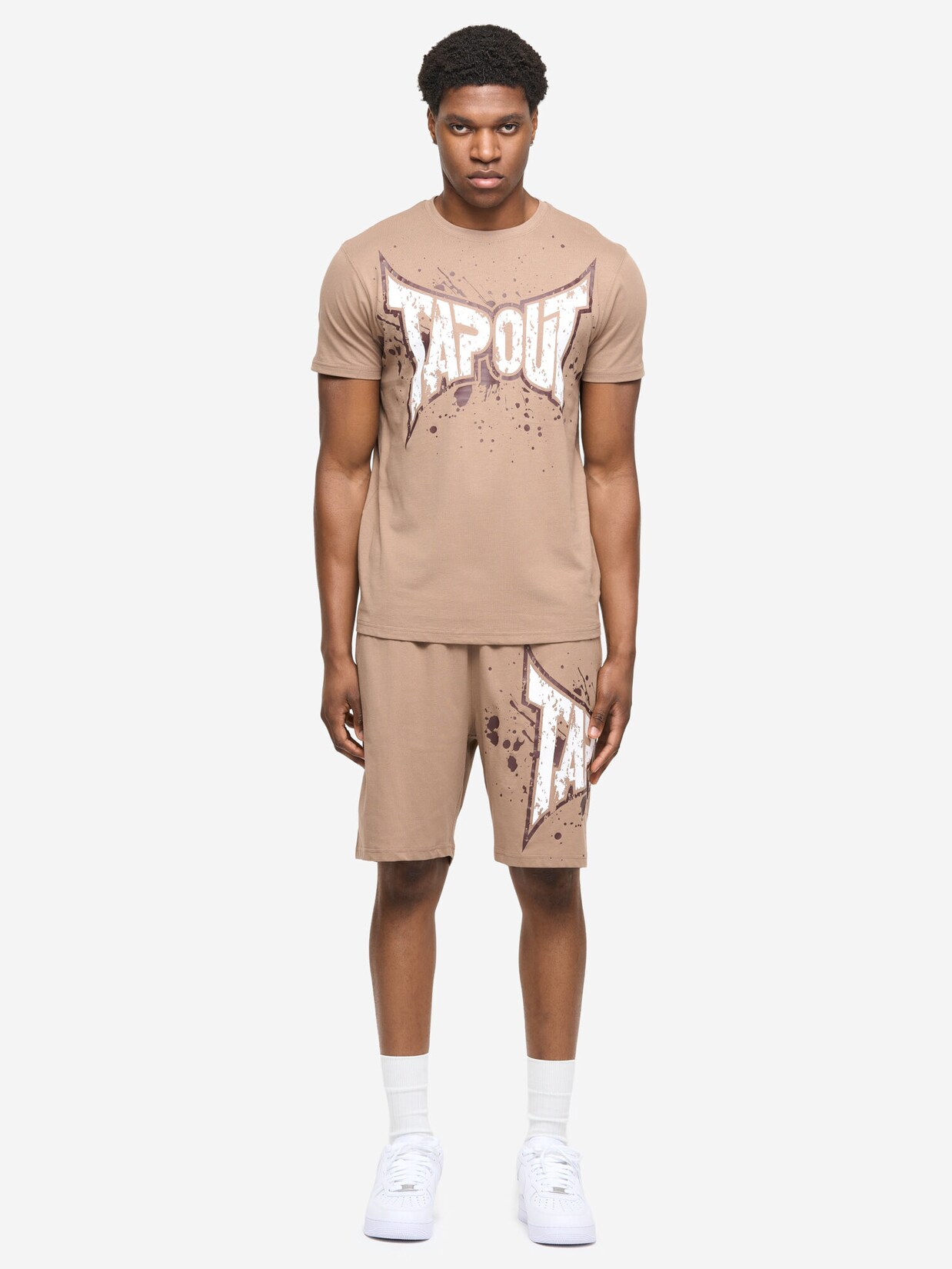 Tapout Herren T-Shirt & Shorts Set normale Passform DUNLAB