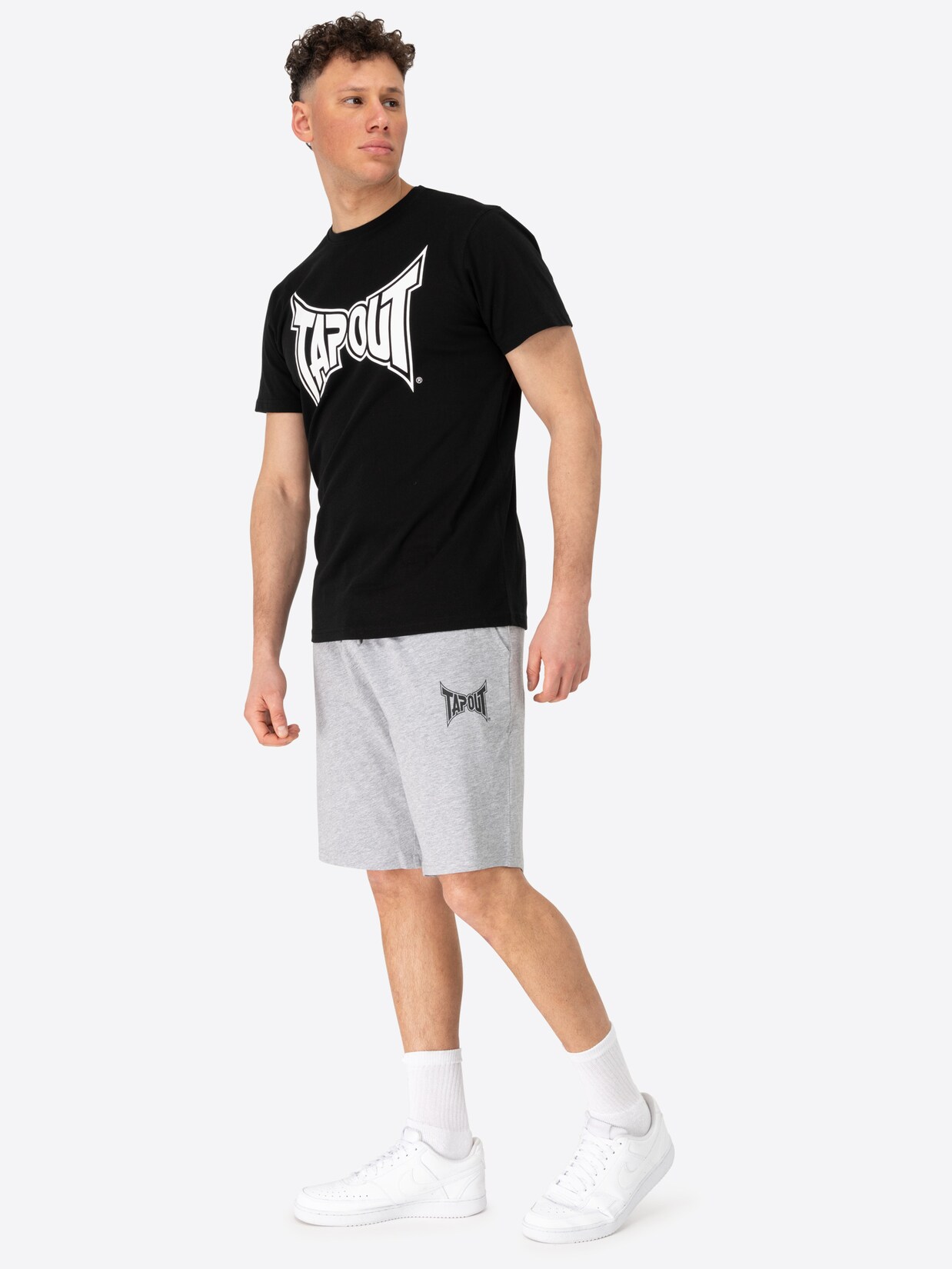 Tapout Herren T-Shirt & Shorts Set normale Passform WALKER