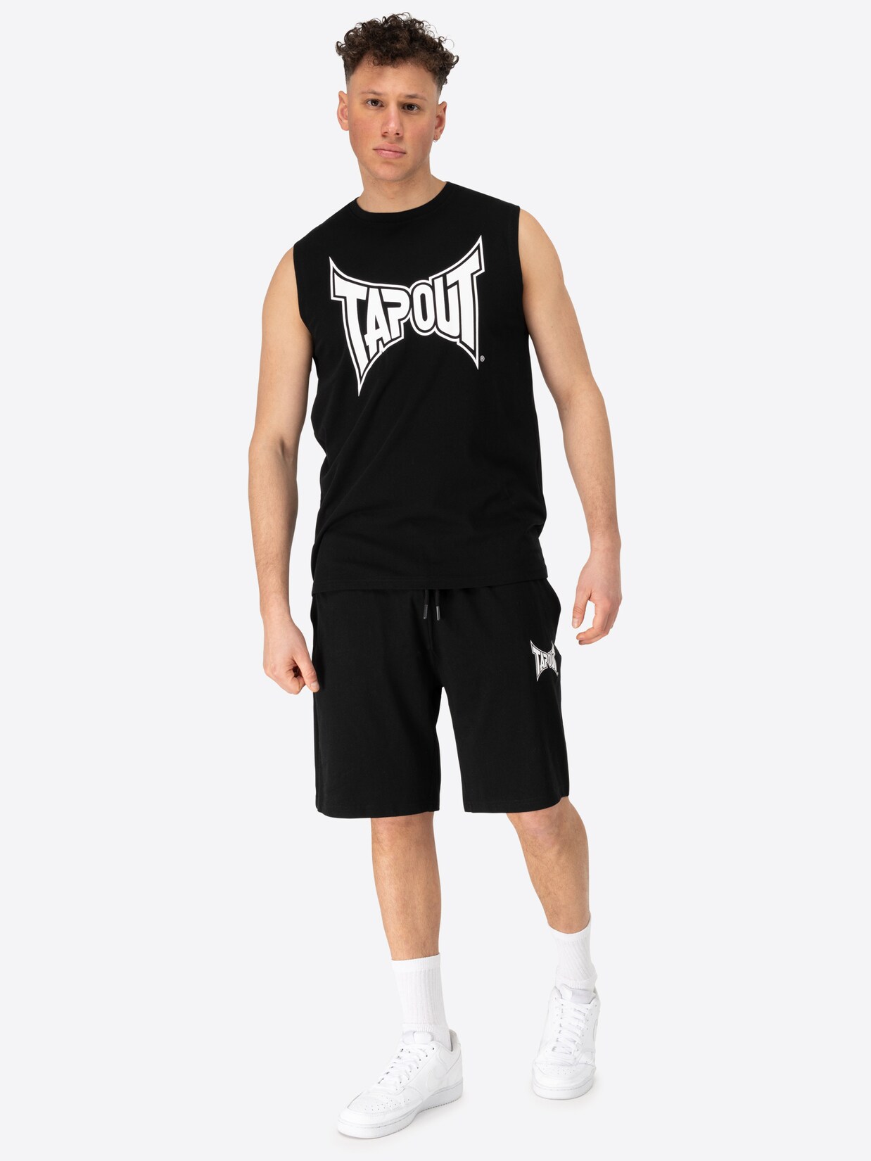 Tapout Herren ärmelloses T-Shirt & Shorts Set normale Passform DIEGO