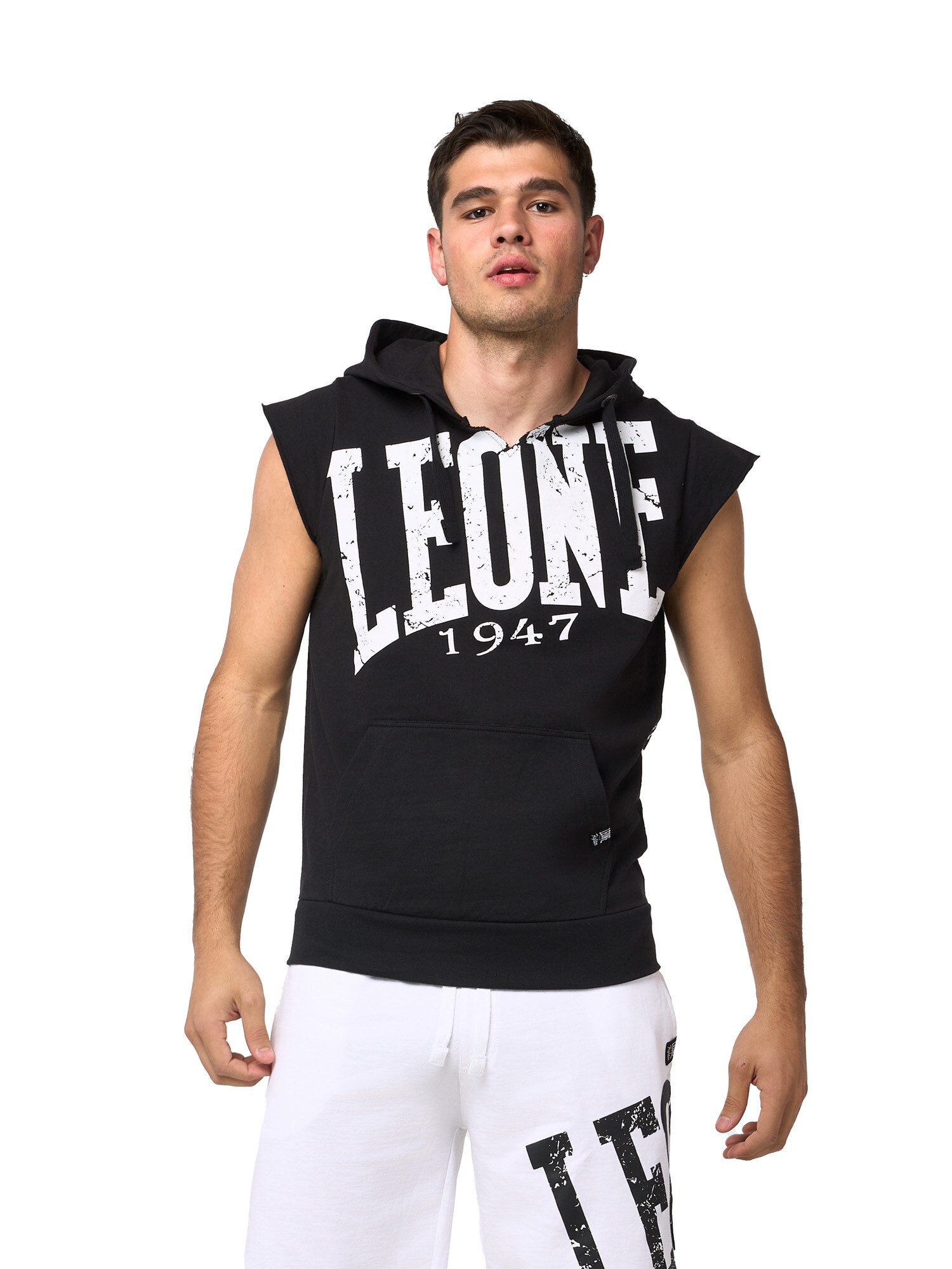LEONE 1947 Herren &auml;rmelloses T-Shirt mit Kapuze BOXE - Bild 1