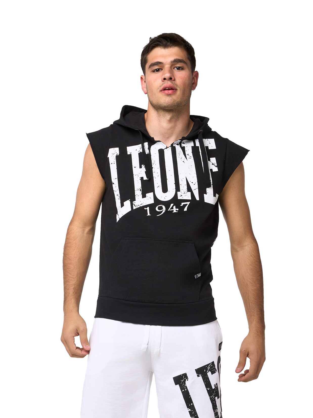 LEONE 1947 Herren ärmelloses T-Shirt mit Kapuze BOXE | 09502923334114