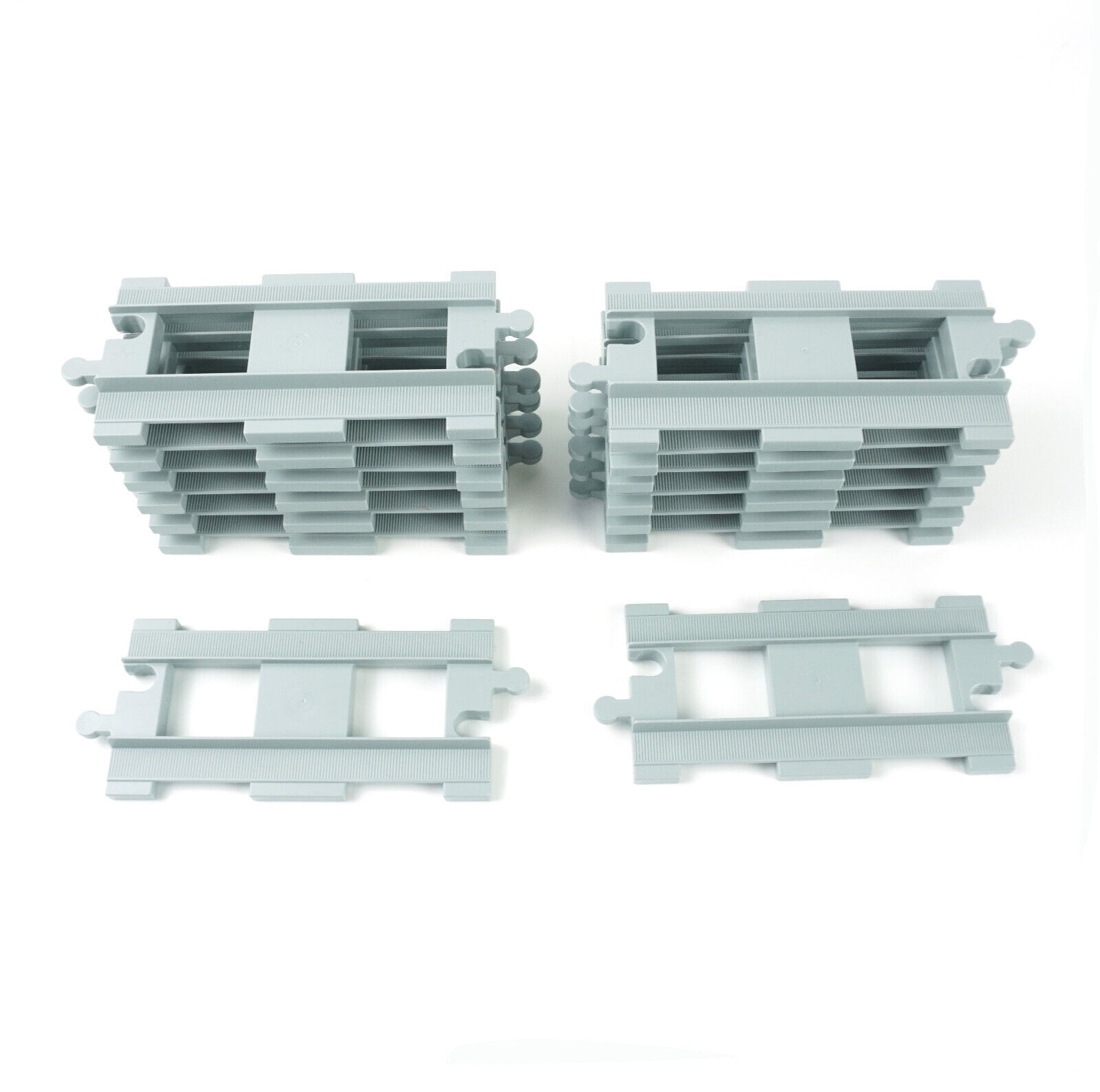 LEGO&reg; DUPLO&reg; Eisenbahn Schienen Gerade Hellgrau - 10872 - Teile 4x - Bild 1