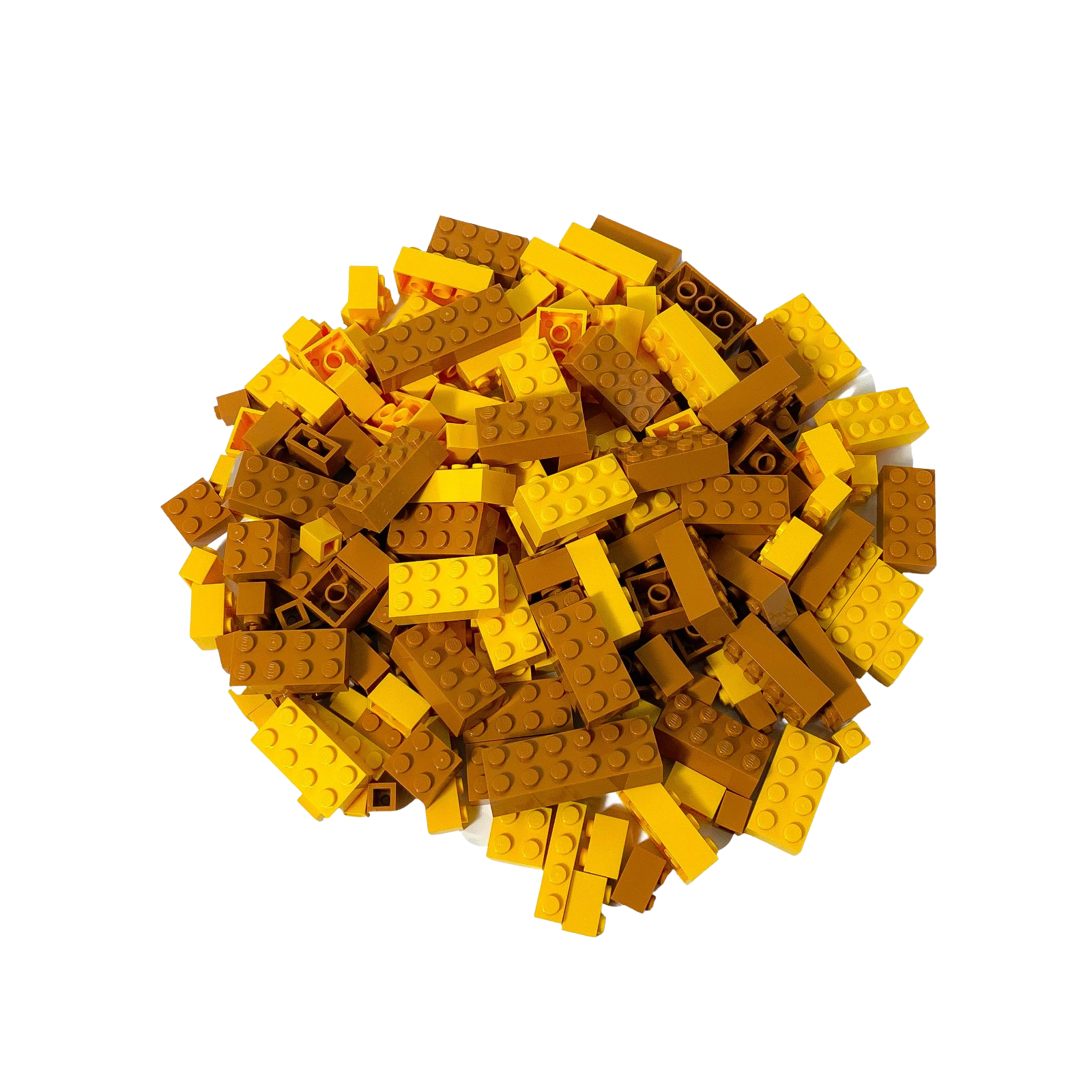 LEGO&reg; Steine Hochsteine Gelb & Nougat - Teile 200x - Bild 1